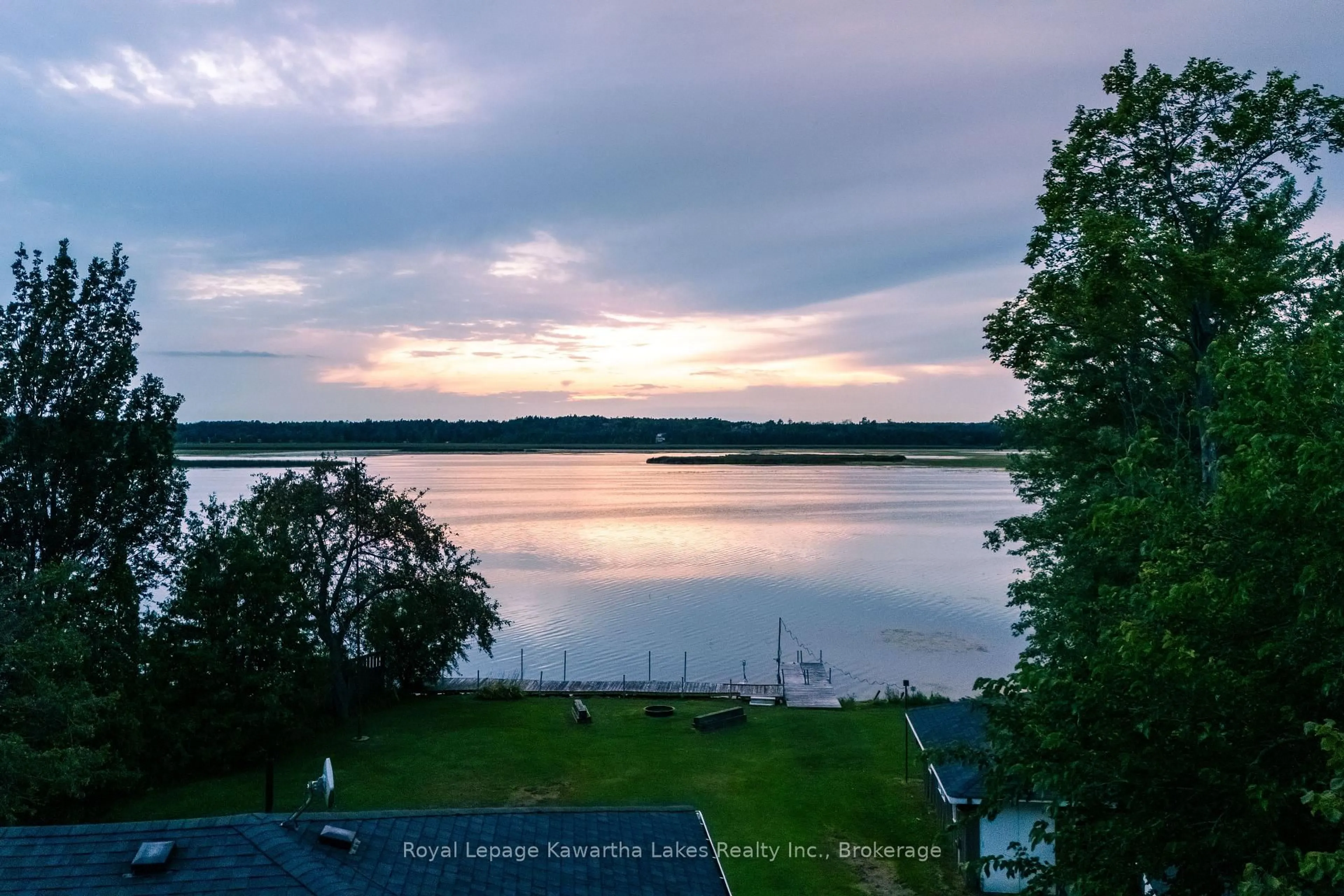 A pic from outside/outdoor area/front of a property/back of a property/a pic from drone, water/lake/river/ocean view for 53 Westview Dr, Kawartha Lakes Ontario K0L 2W0