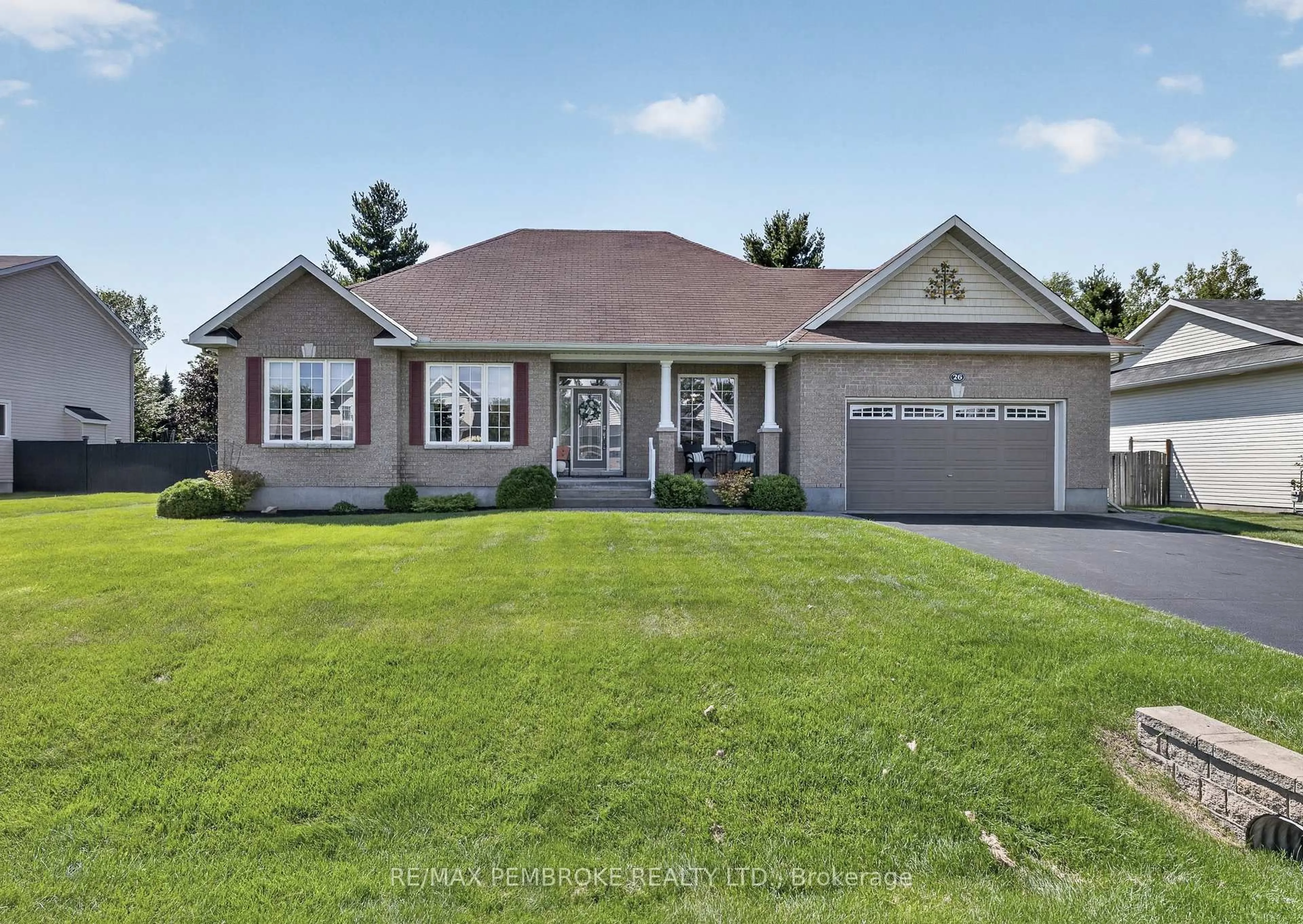 Home with brick exterior material, street for 26 Bedard Blvd, Petawawa Ontario K8H 0B7