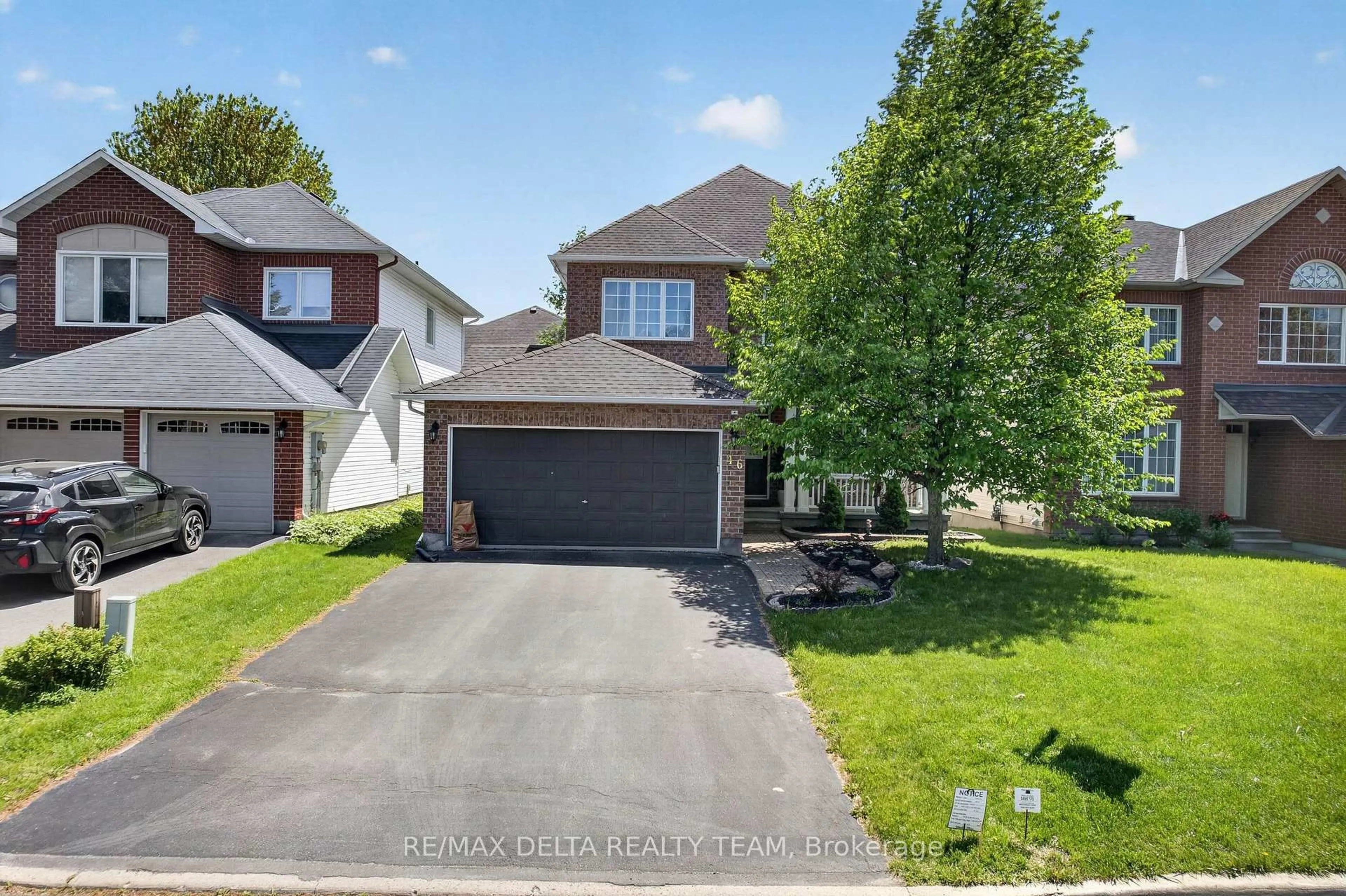 A pic from outside/outdoor area/front of a property/back of a property/a pic from drone, street for 46 Birchfield Ave, Kanata Ontario K2M 2N5