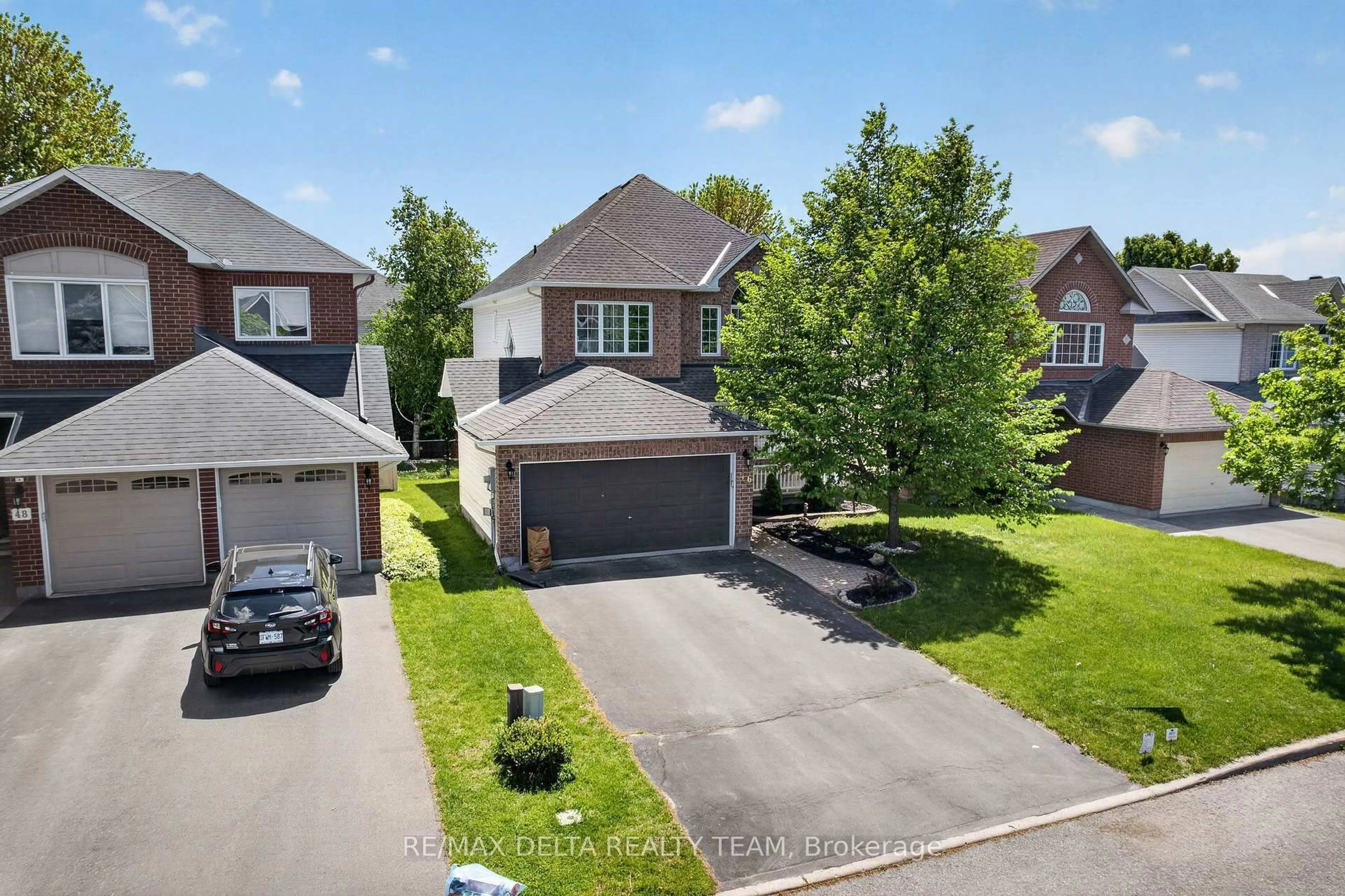 A pic from outside/outdoor area/front of a property/back of a property/a pic from drone, street for 46 Birchfield Ave, Kanata Ontario K2M 2N5