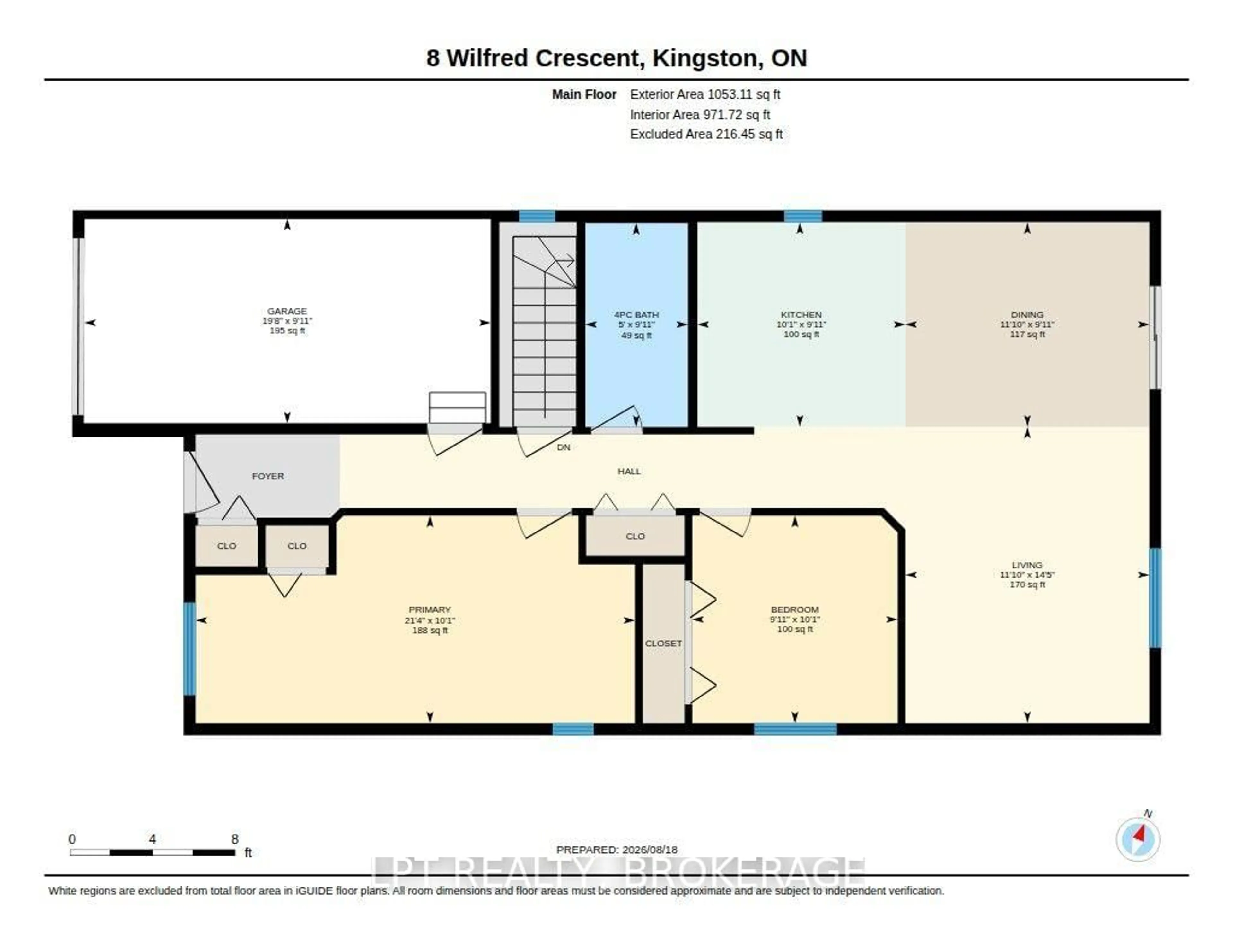 Floor plan for 8 Wilfred Cres, Kingston Ontario K7K 7G9