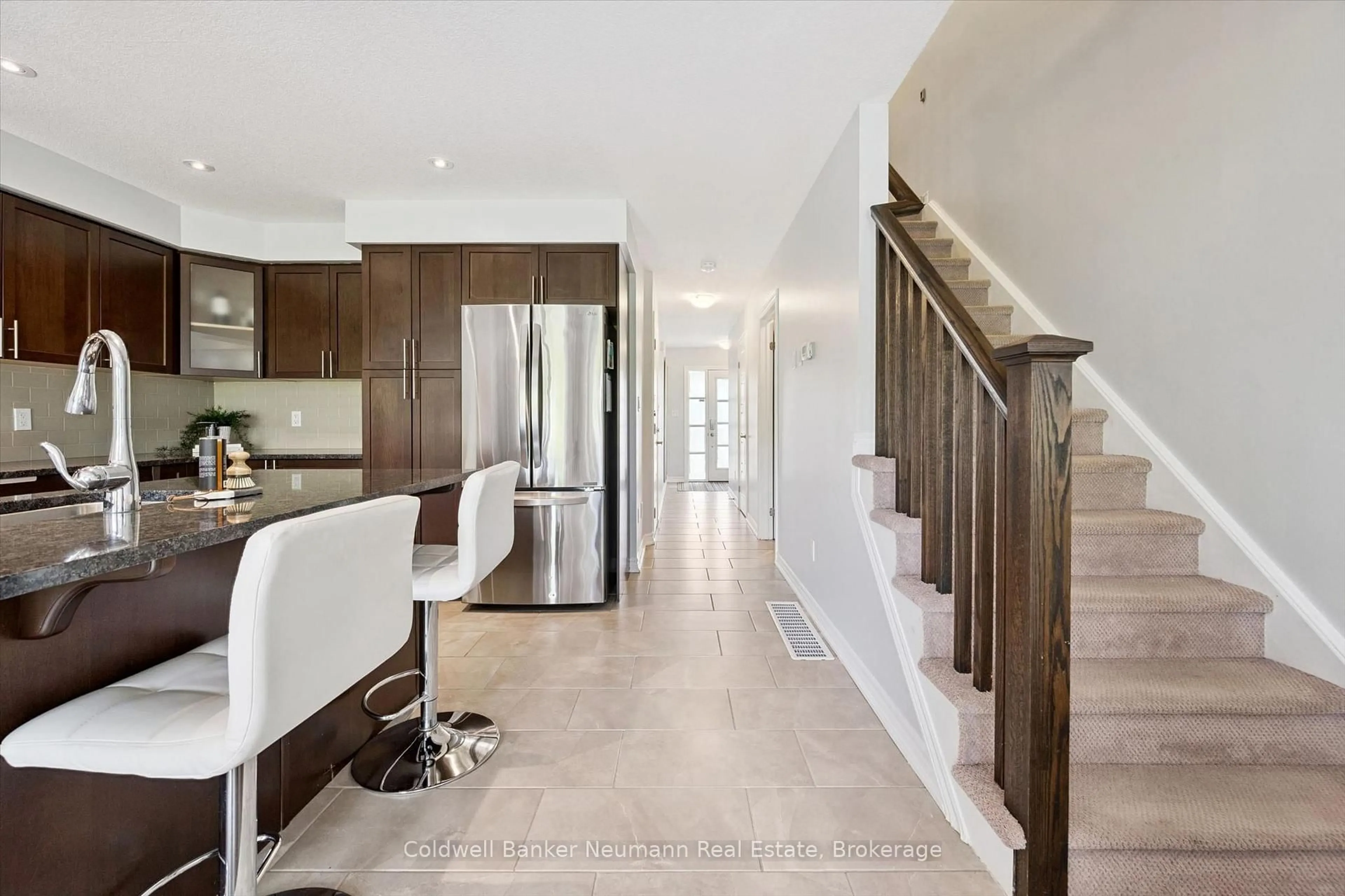 Open concept kitchen, ceramic/tile floor for 91 Poppy Dr #3, Guelph Ontario N1L 0M6