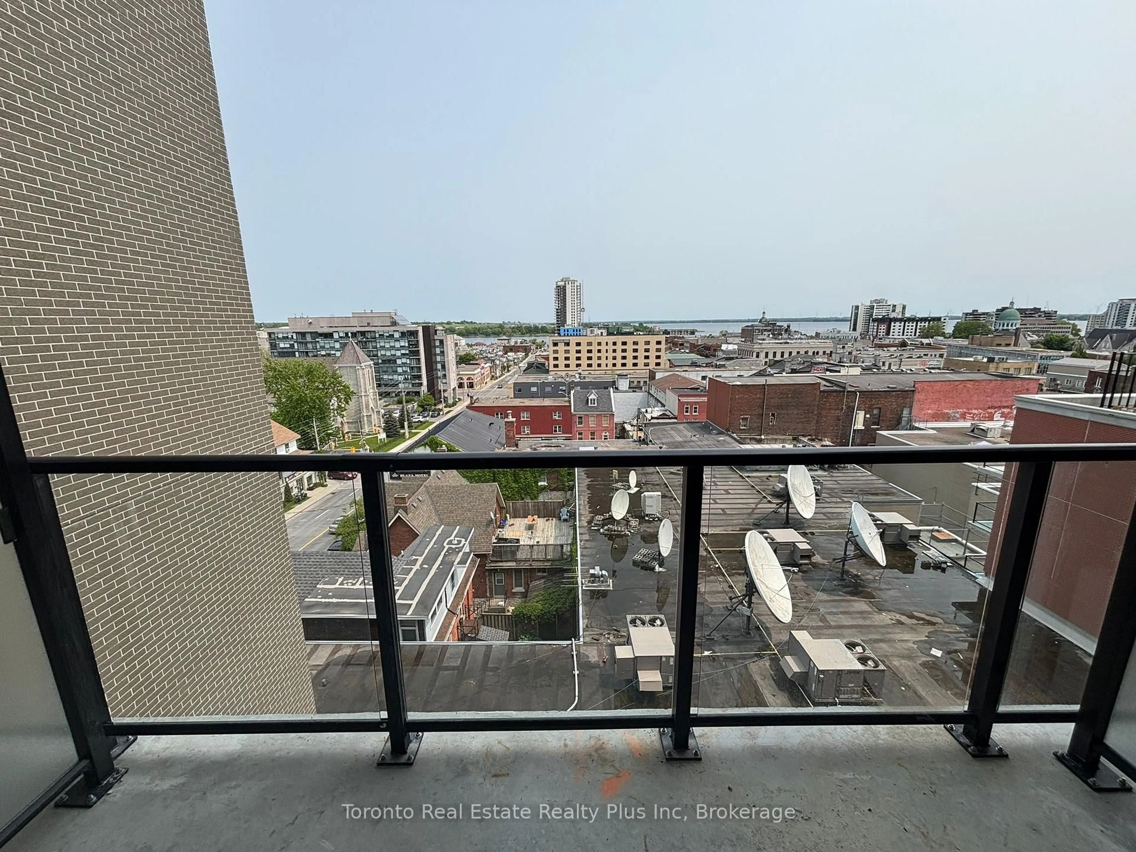 Balcony in the apartment, city buildings view from balcony for 223 Princess St #717, Kingston Ontario K7L 1B3