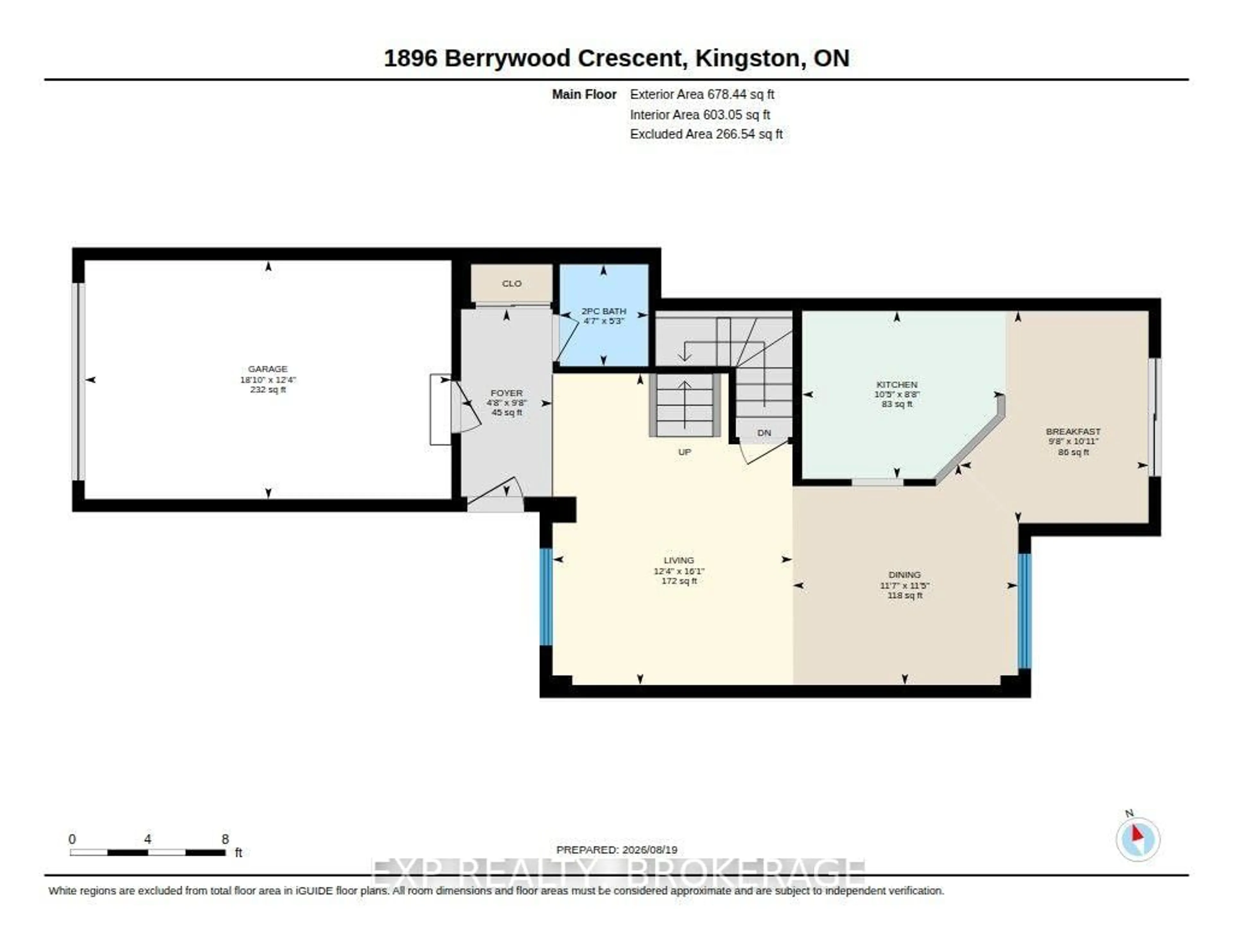 Floor plan for 1896 BERRYWOOD Cres, Kingston Ontario K7P 3G4