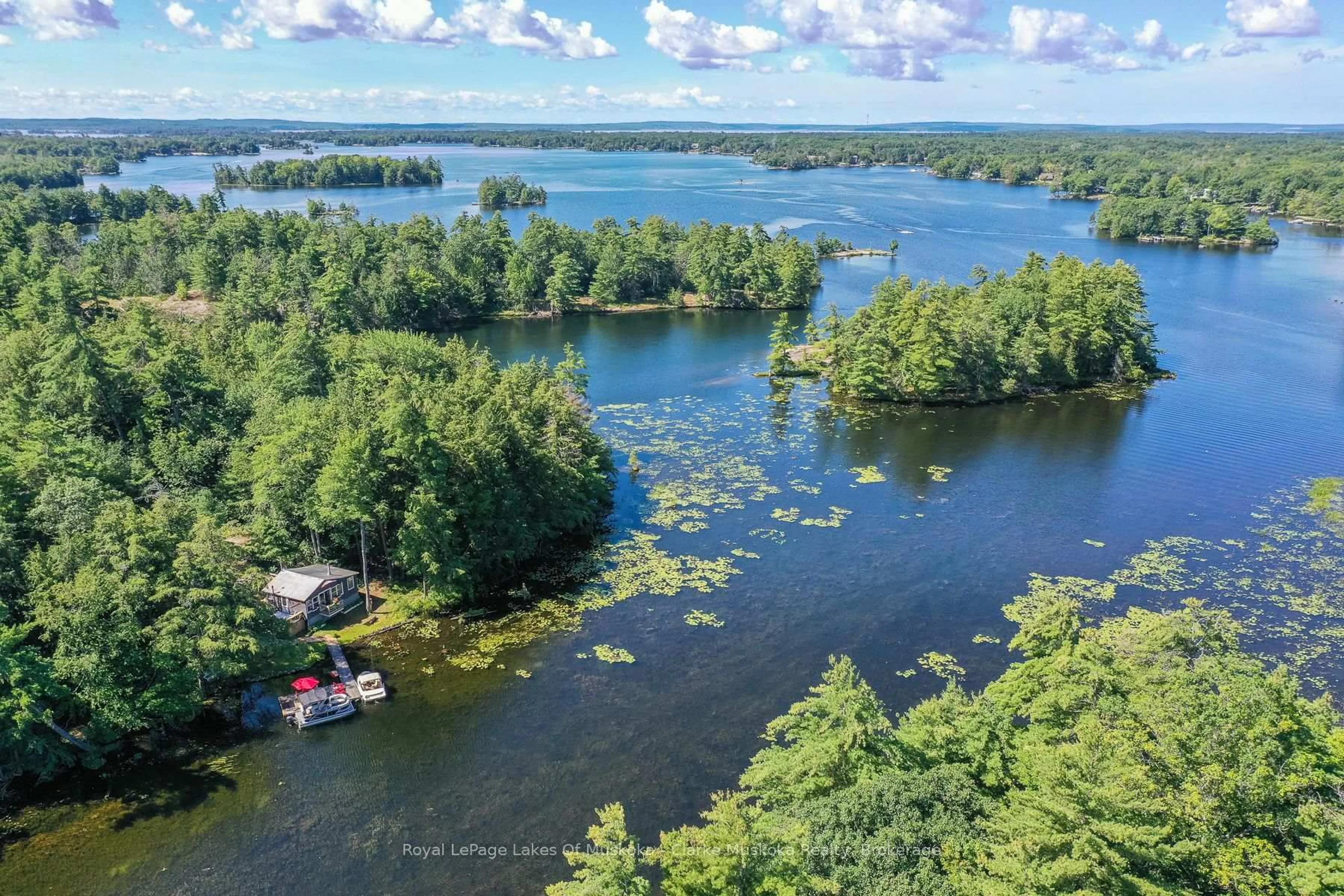 A pic from outside/outdoor area/front of a property/back of a property/a pic from drone, water/lake/river/ocean view for 38 Island 130 Severn River, Georgian Bay Ontario L0K 1S0