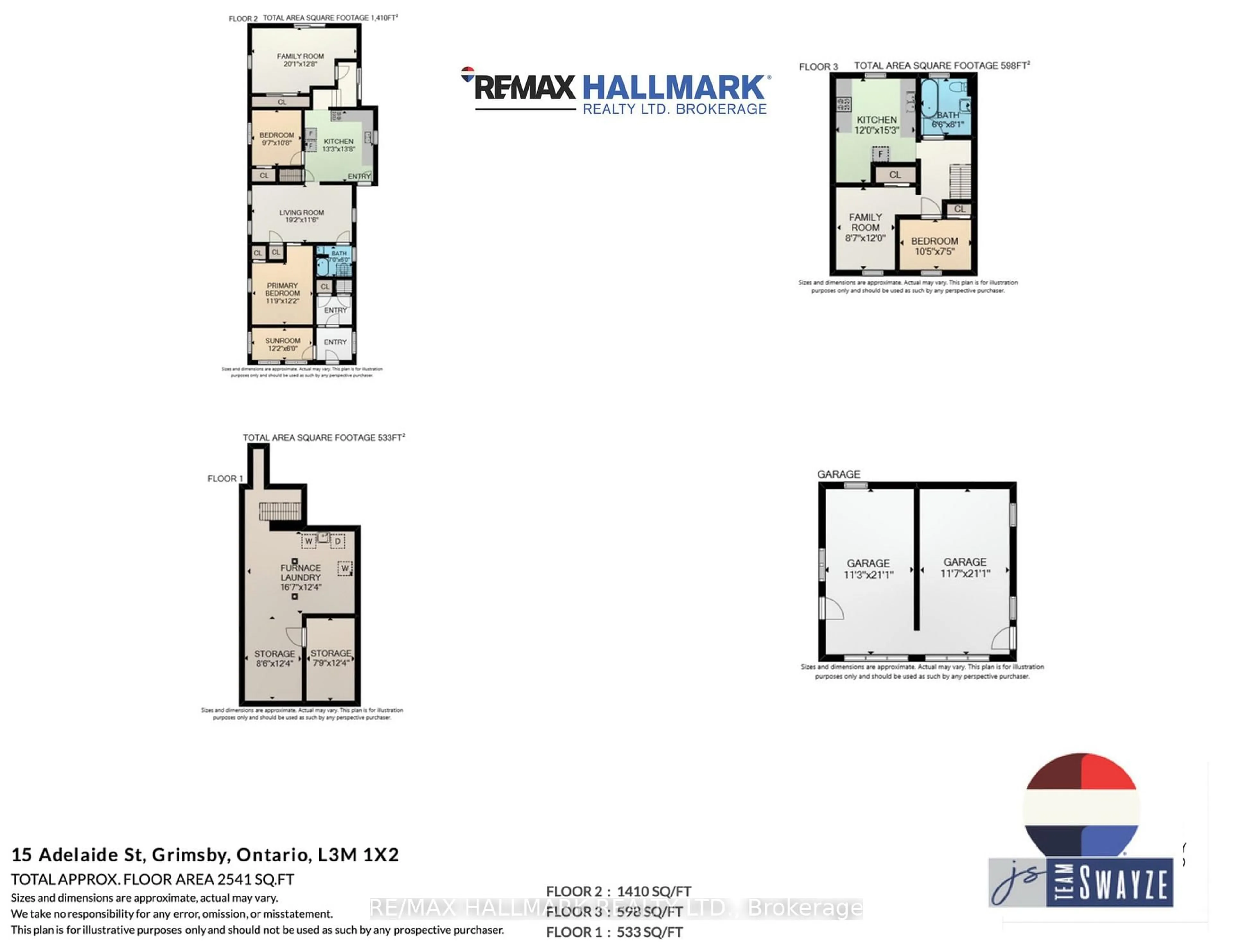 Floor plan for 15 Adelaide St, Grimsby Ontario L3M 1X2