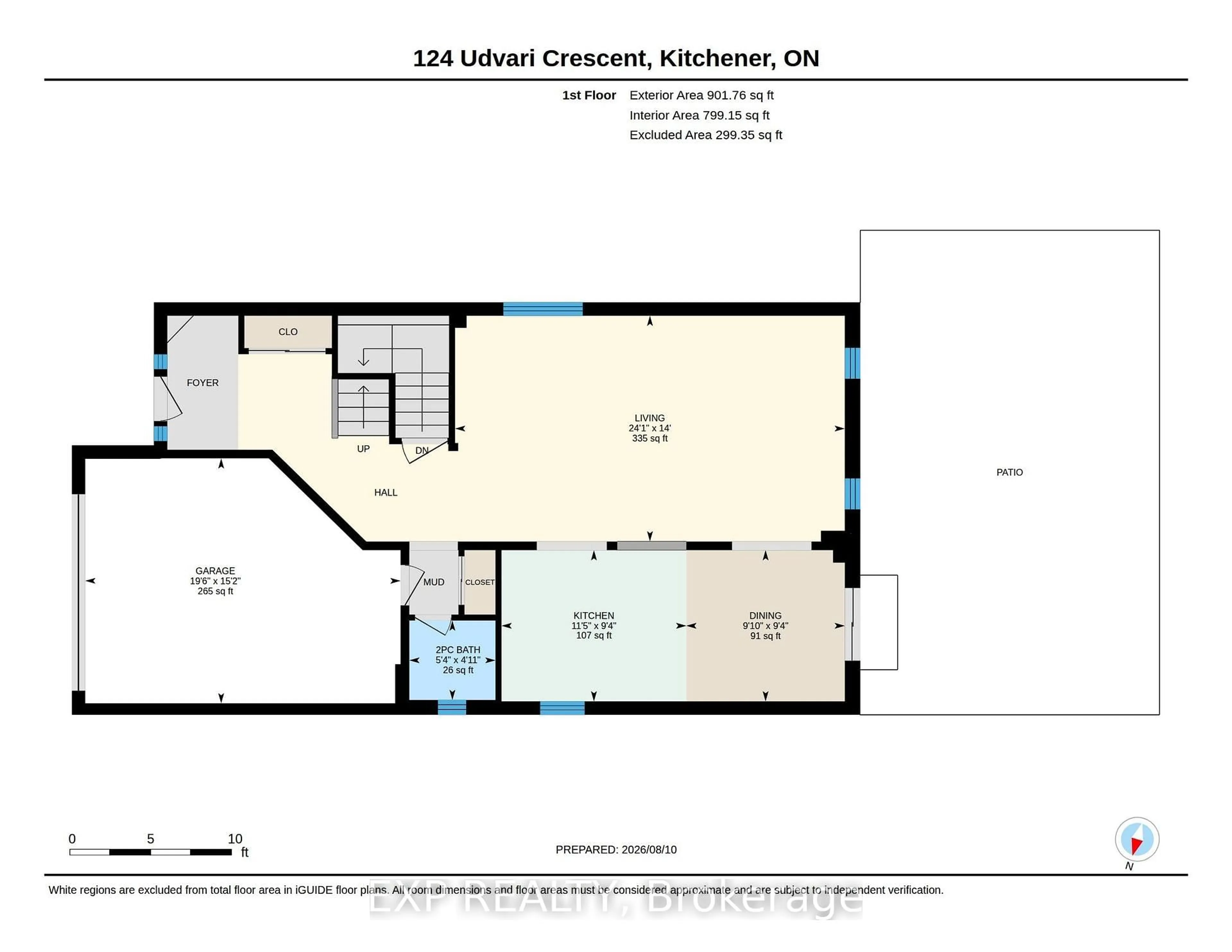 Floor plan for 124 Udvari Cres, Kitchener Ontario N2N 3P6