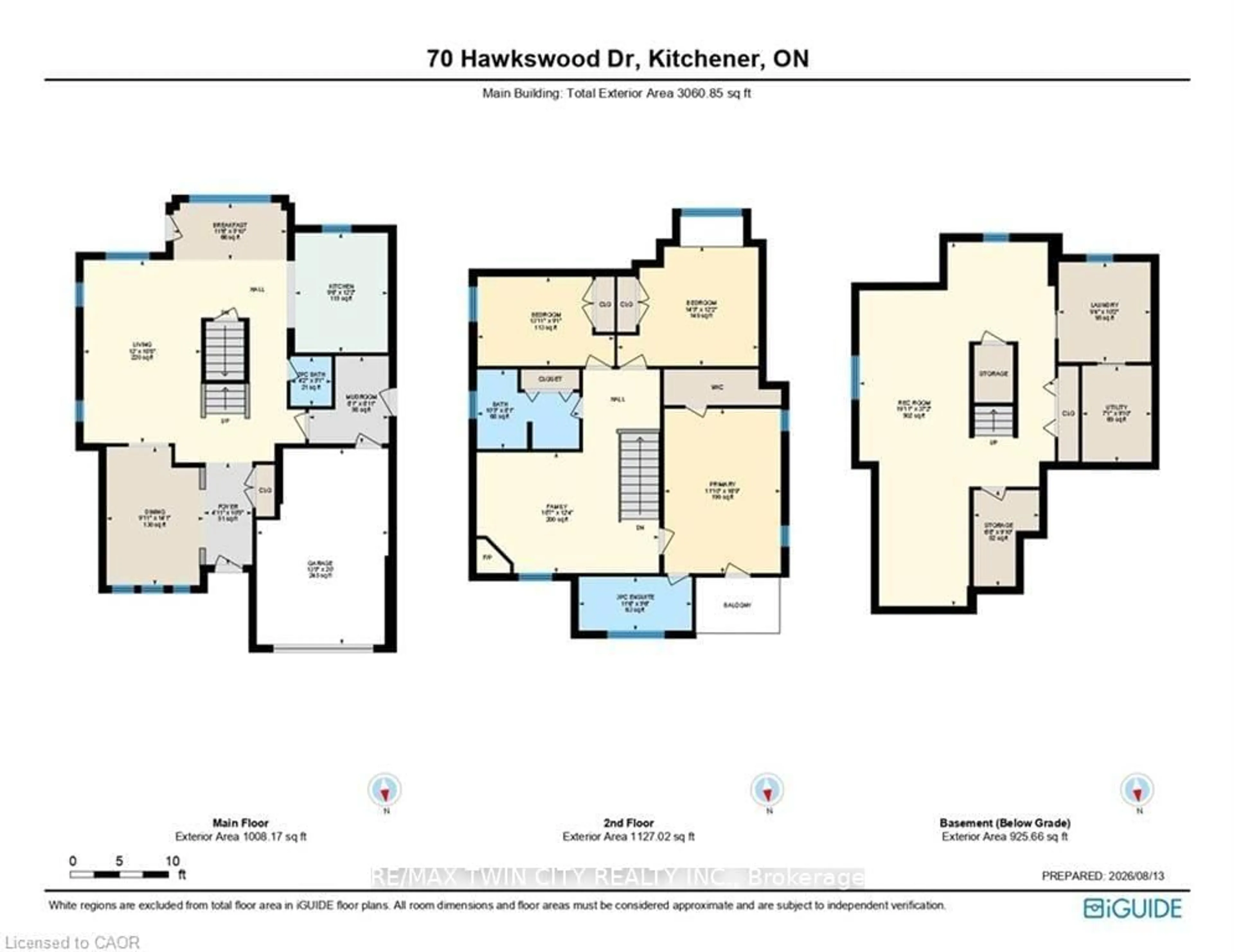 Floor plan for 70 Hawkswood Dr, Kitchener Ontario N2K 4J5