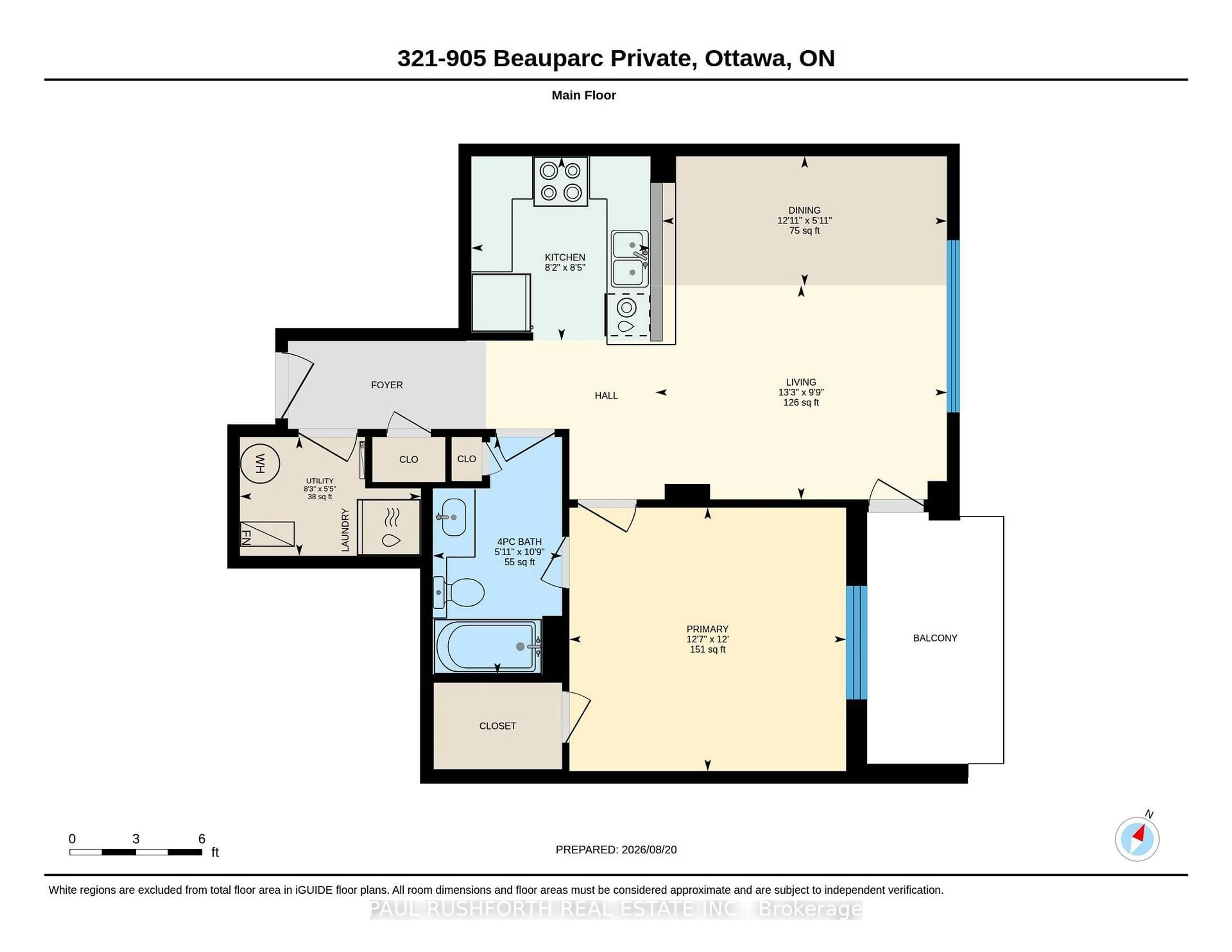 Floor plan for 905 Beauparc Pvt Private #321, Ottawa Ontario K1J 0A1