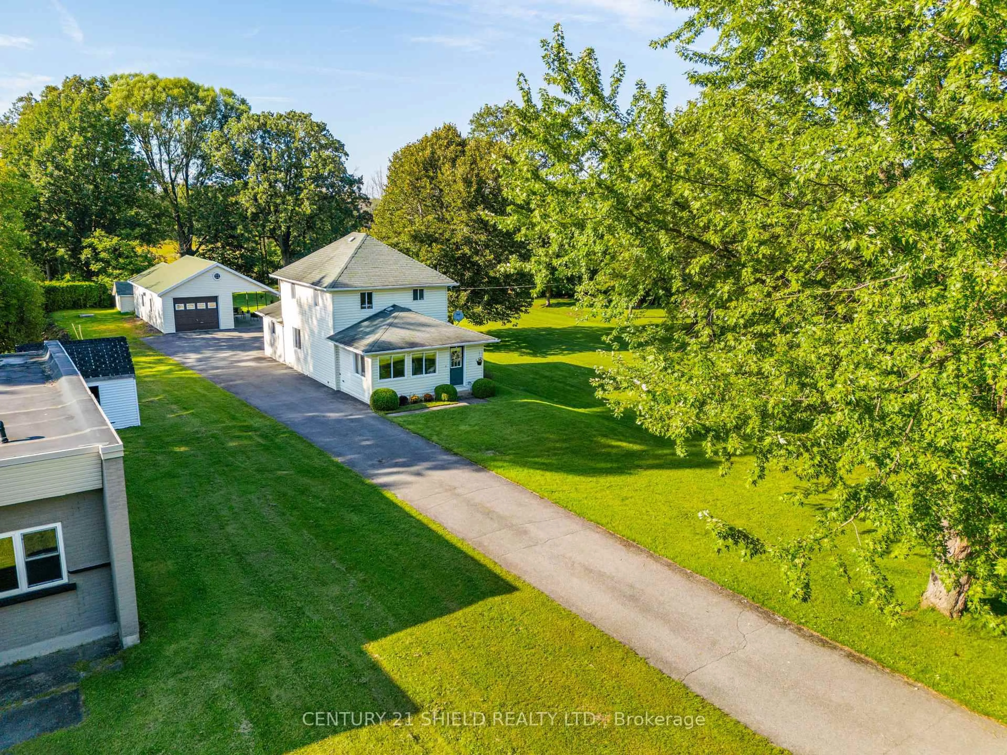 A pic from outside/outdoor area/front of a property/back of a property/a pic from drone, street for 17245 County Rd 18 Rd, South Stormont Ontario K0C 2A0