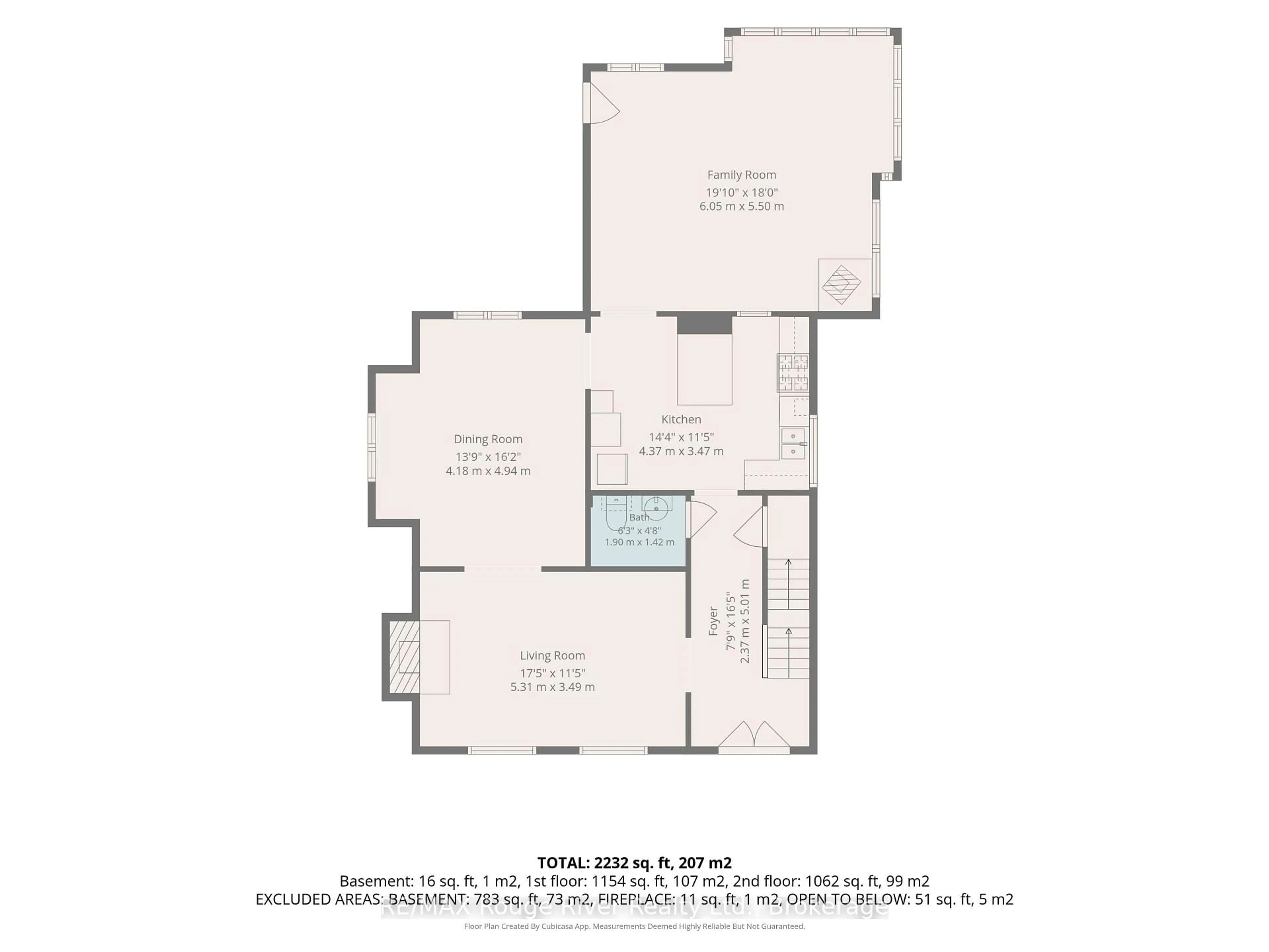 Floor plan for 522 George St, Cobourg Ontario K9A 3N2