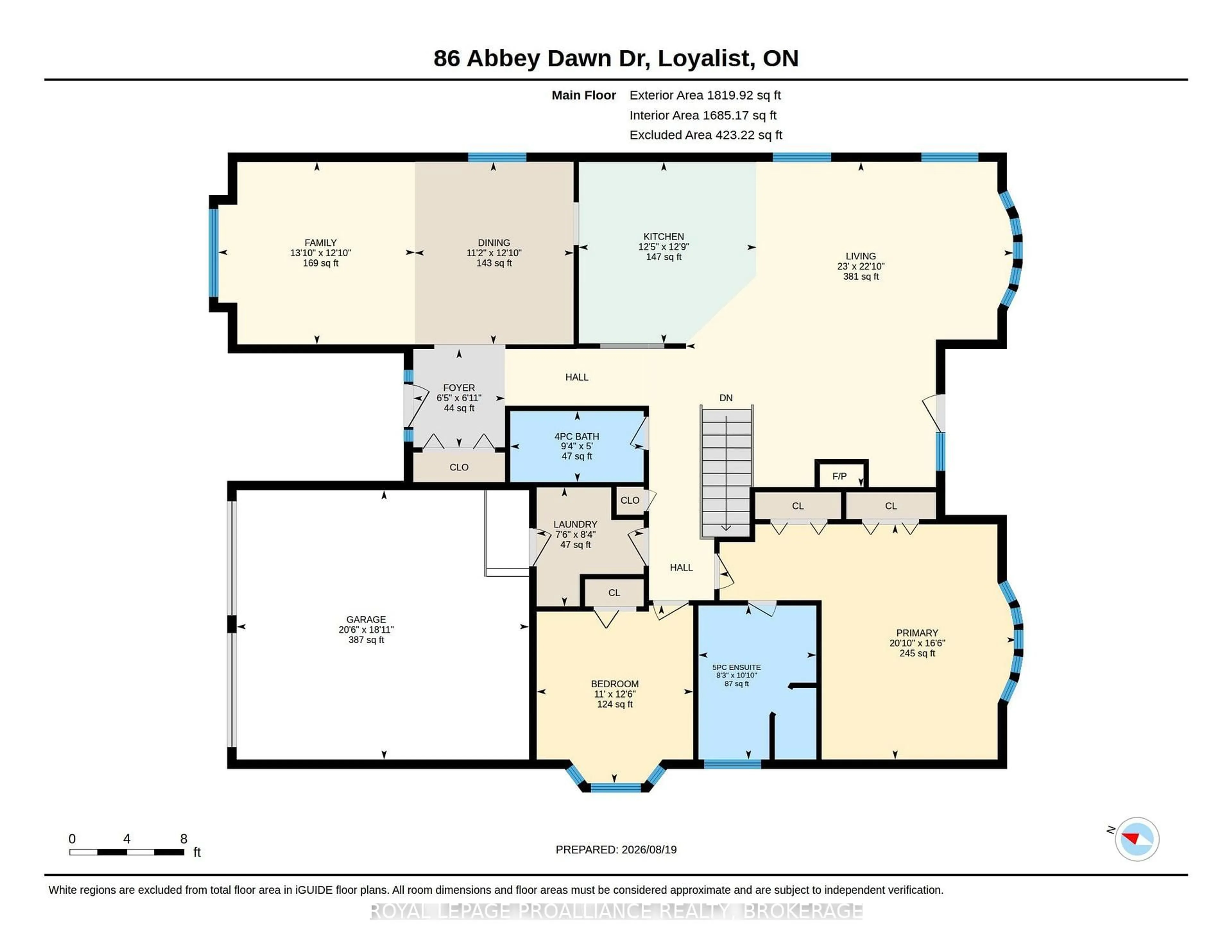 Floor plan for 86 Abbey Dawn Dr, Bath Ontario K0H 1G0