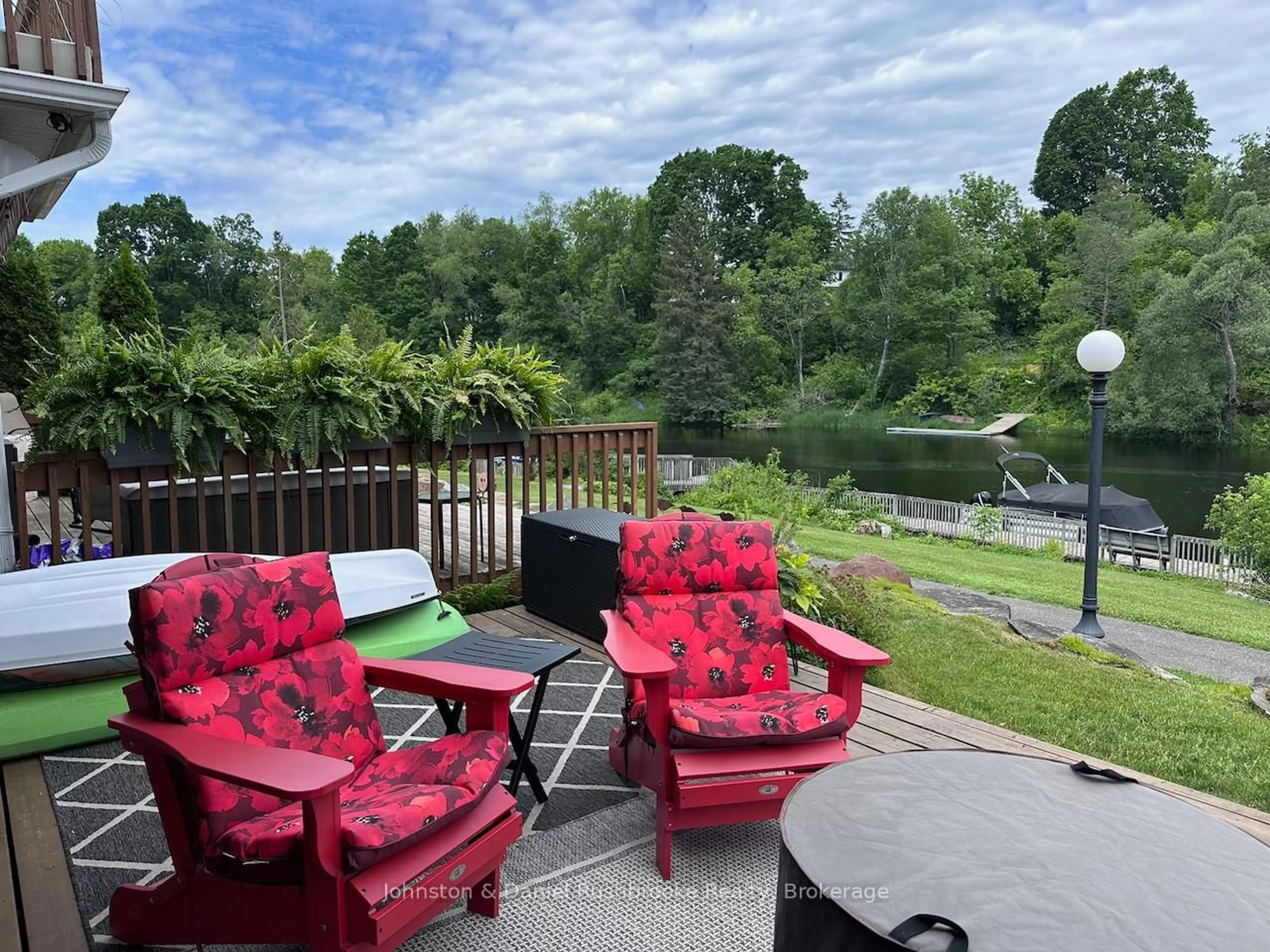 Patio, water/lake/river/ocean view for 39 Shoreline Dr, Bracebridge Ontario P1L 1Z3