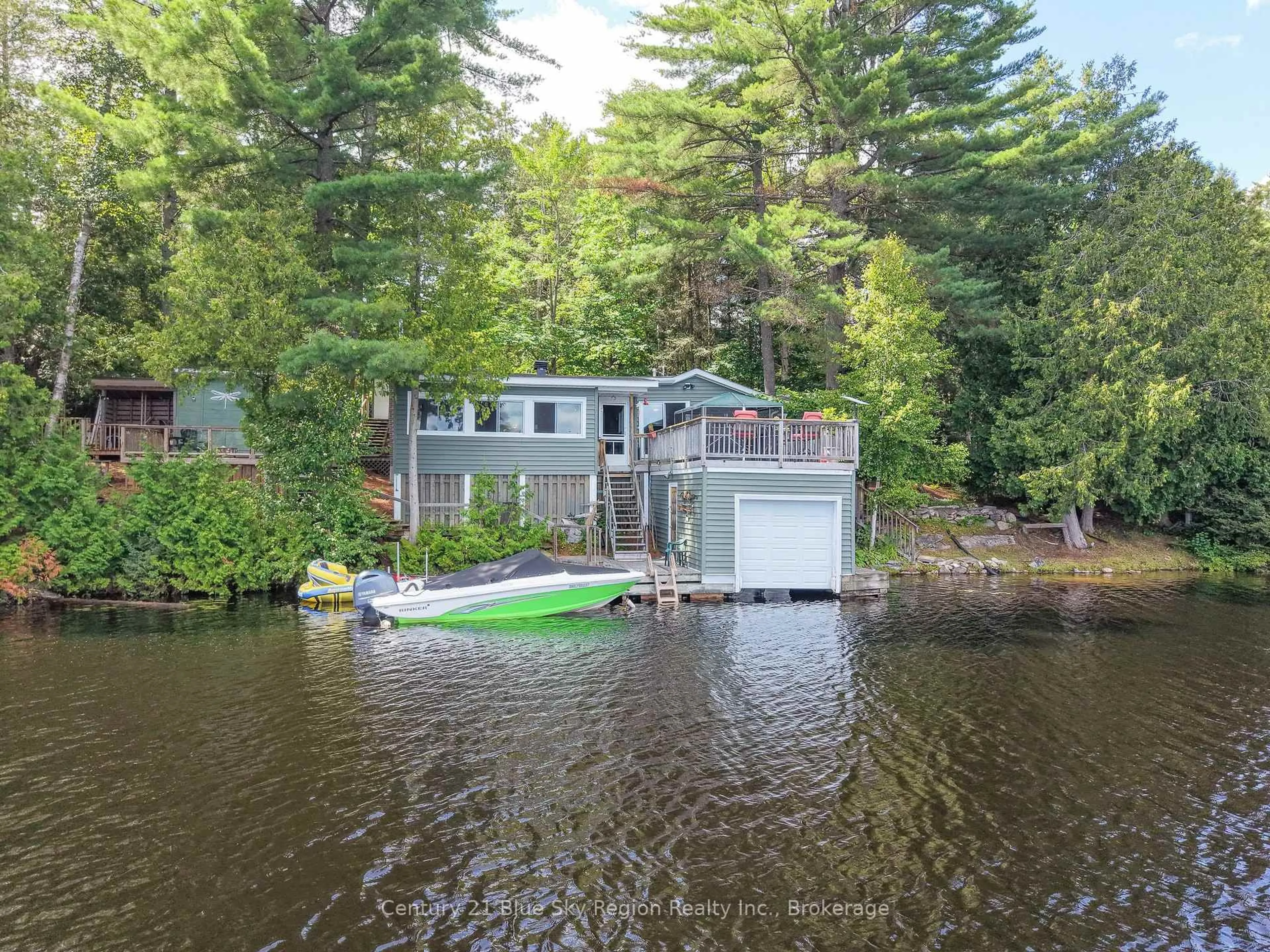 A pic from outside/outdoor area/front of a property/back of a property/a pic from drone, water/lake/river/ocean view for 153 White Pine Rd, Unorganized Townships Ontario P0H 2K0