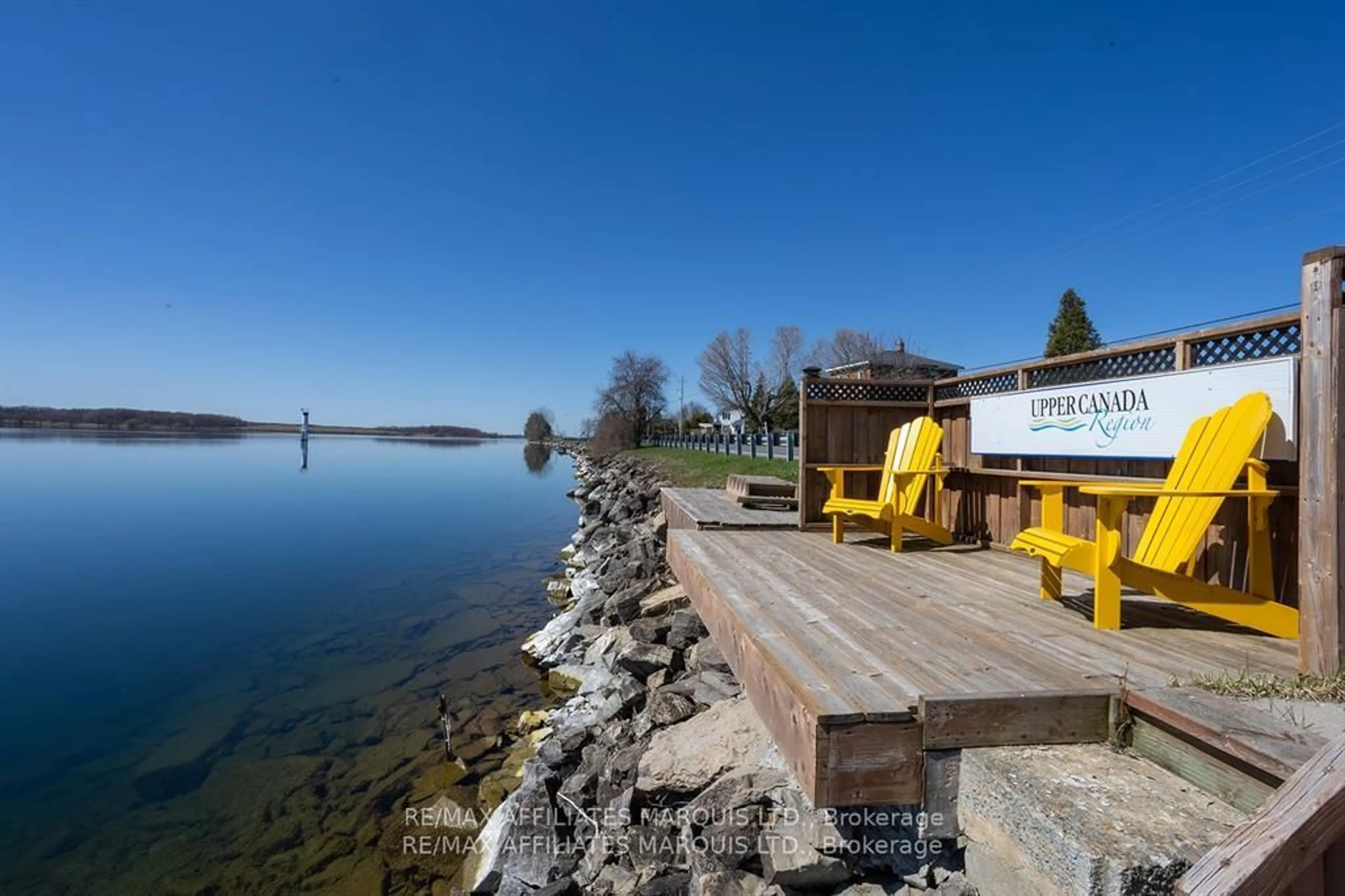 Patio, water/lake/river/ocean view for 11851 Lakeshore Dr, South Dundas Ontario K0C 1X0