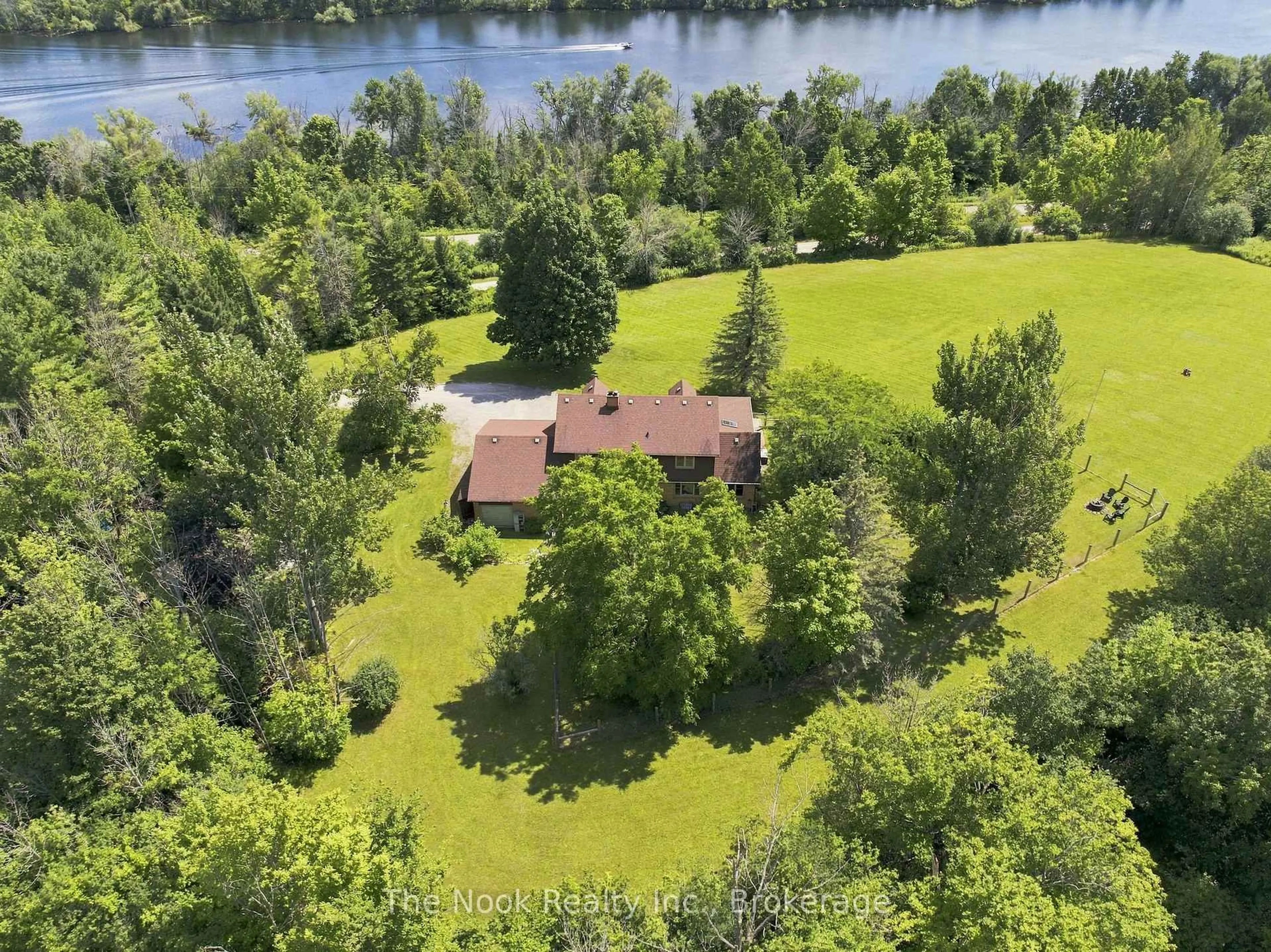 A pic from outside/outdoor area/front of a property/back of a property/a pic from drone, water/lake/river/ocean view for 820 Rahmel Rd, Otonabee-South Monaghan Ontario K0L 1B0