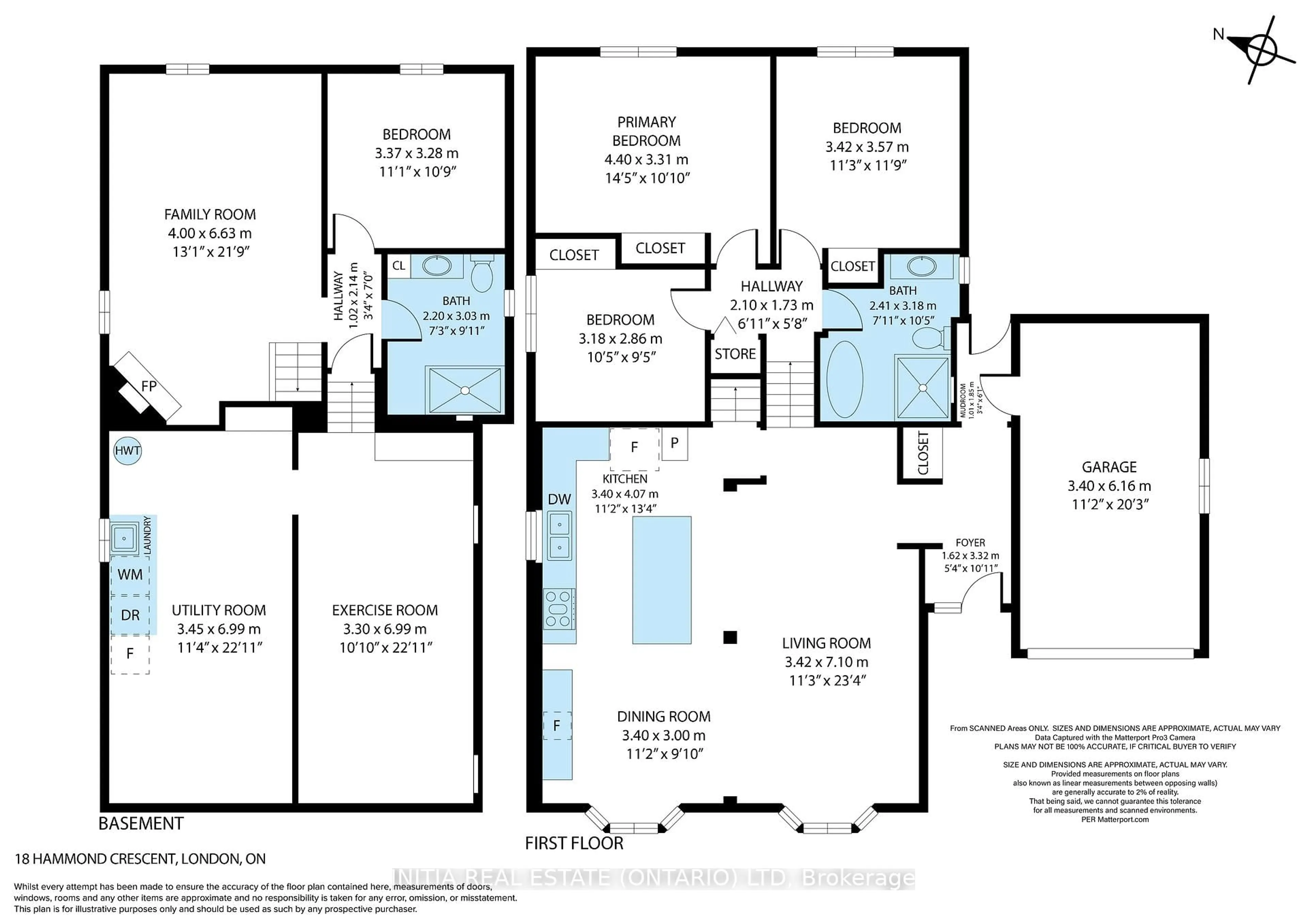 Floor plan for 18 Hammond Cres, London North Ontario N5X 1A4