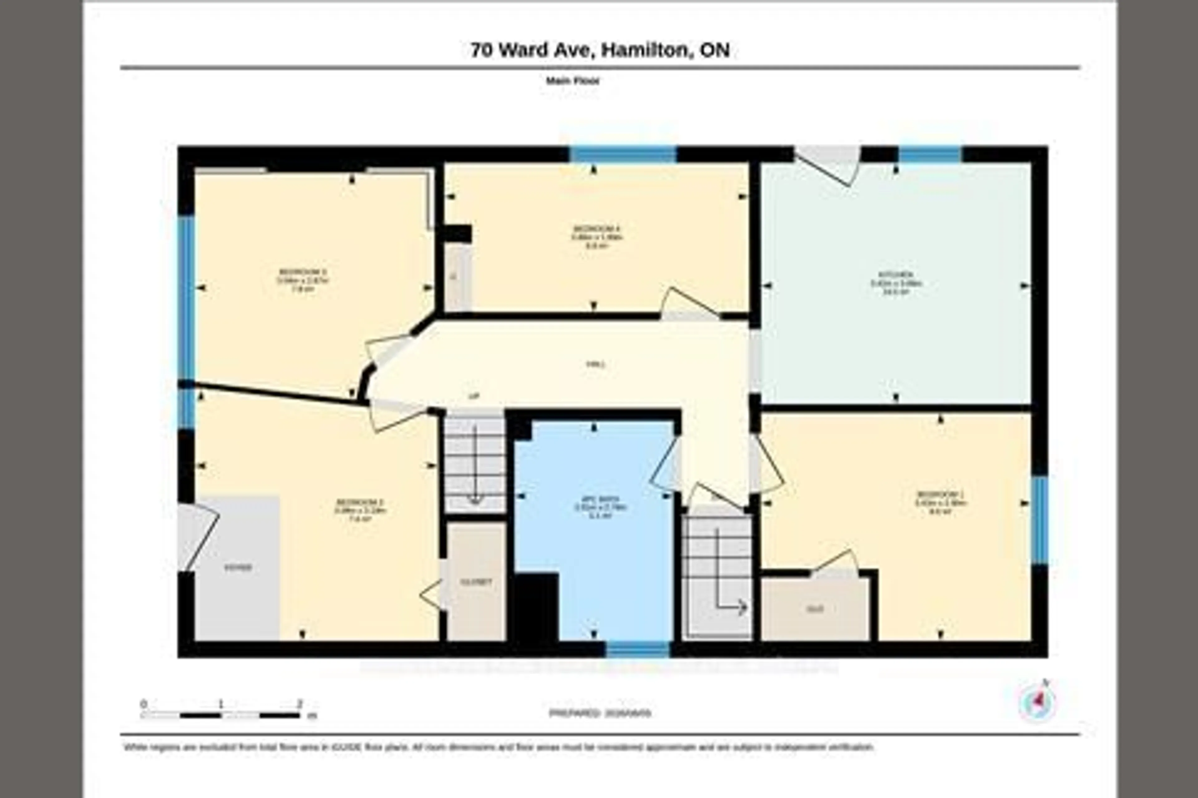 Floor plan for 70 Ward Ave, Hamilton Ontario L8S 2E9