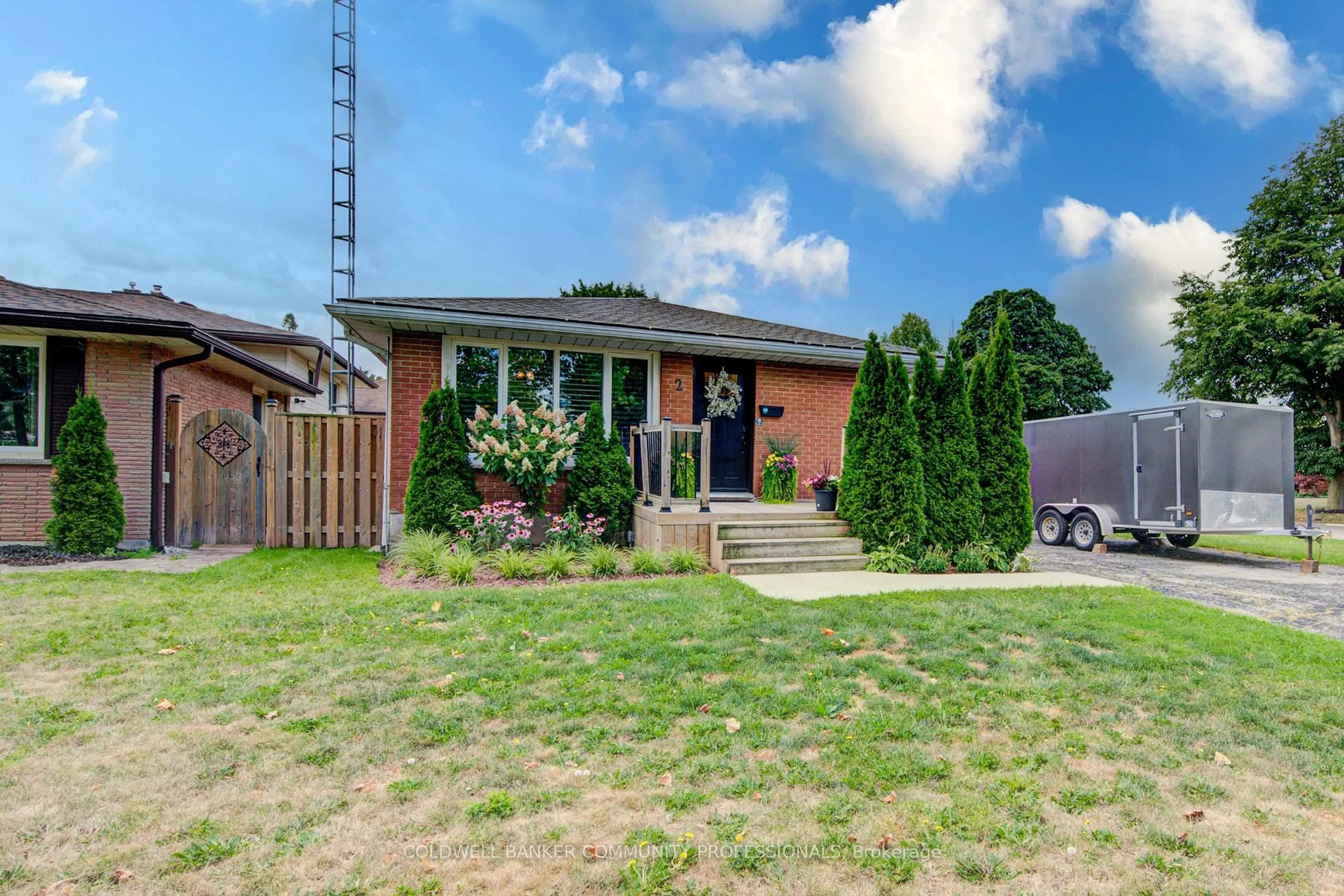 Home with brick exterior material, street for 2 Allanton Blvd, Brantford Ontario N3R 3B9
