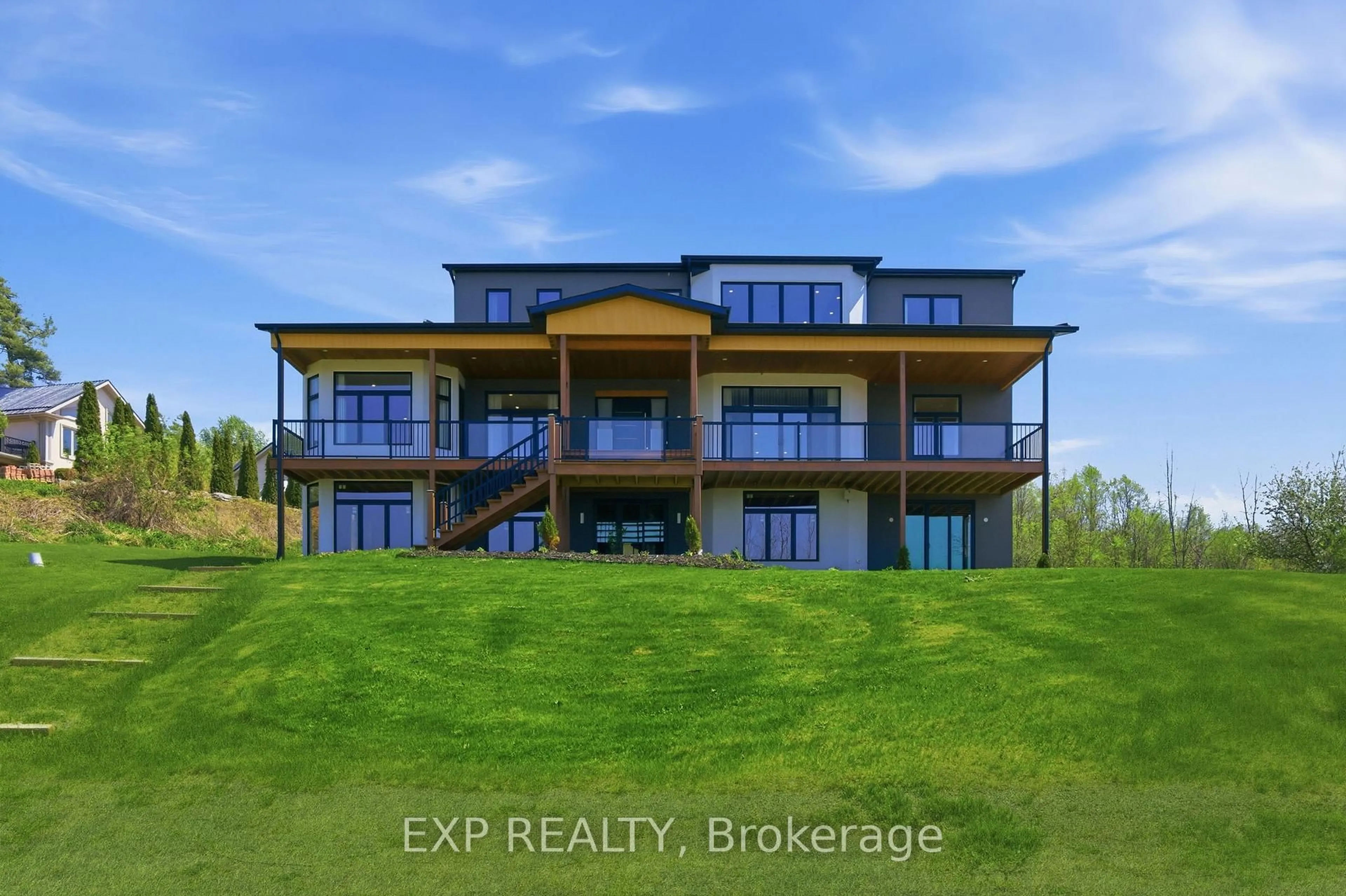 A pic from outside/outdoor area/front of a property/back of a property/a pic from drone, water/lake/river/ocean view for 165 Parkview Dr, Alnwick/Haldimand Ontario K0K 2X0