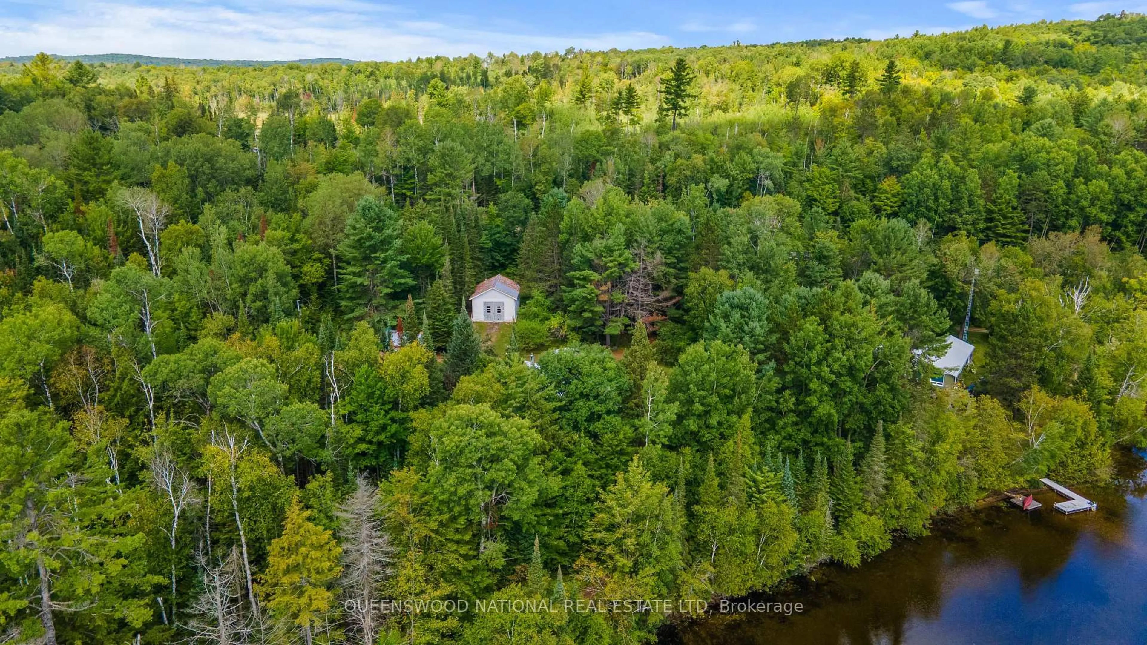 A pic from outside/outdoor area/front of a property/back of a property/a pic from drone, water/lake/river/ocean view for 10A Mcmaster Lake Lane, Barry's Bay Ontario K0J 1B0