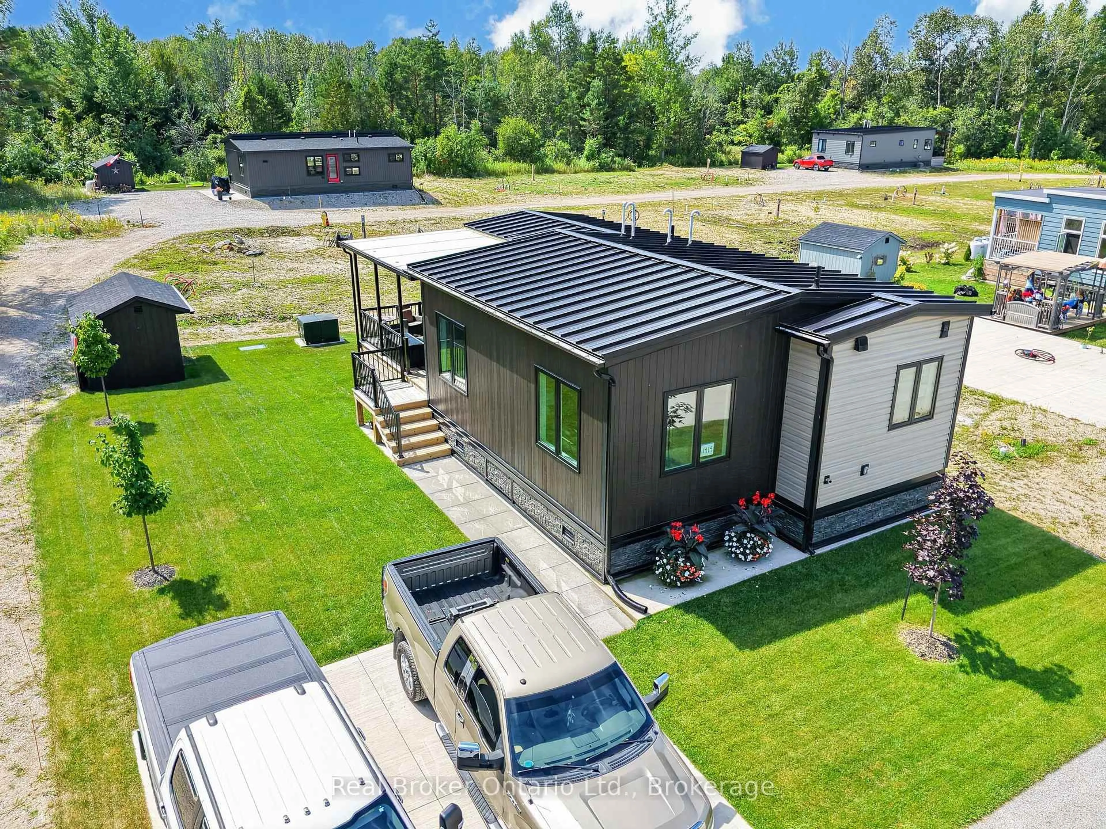A pic from outside/outdoor area/front of a property/back of a property/a pic from drone, building for 5007 Highway 21 Highway #1414, Saugeen Shores Ontario N0H 2C5