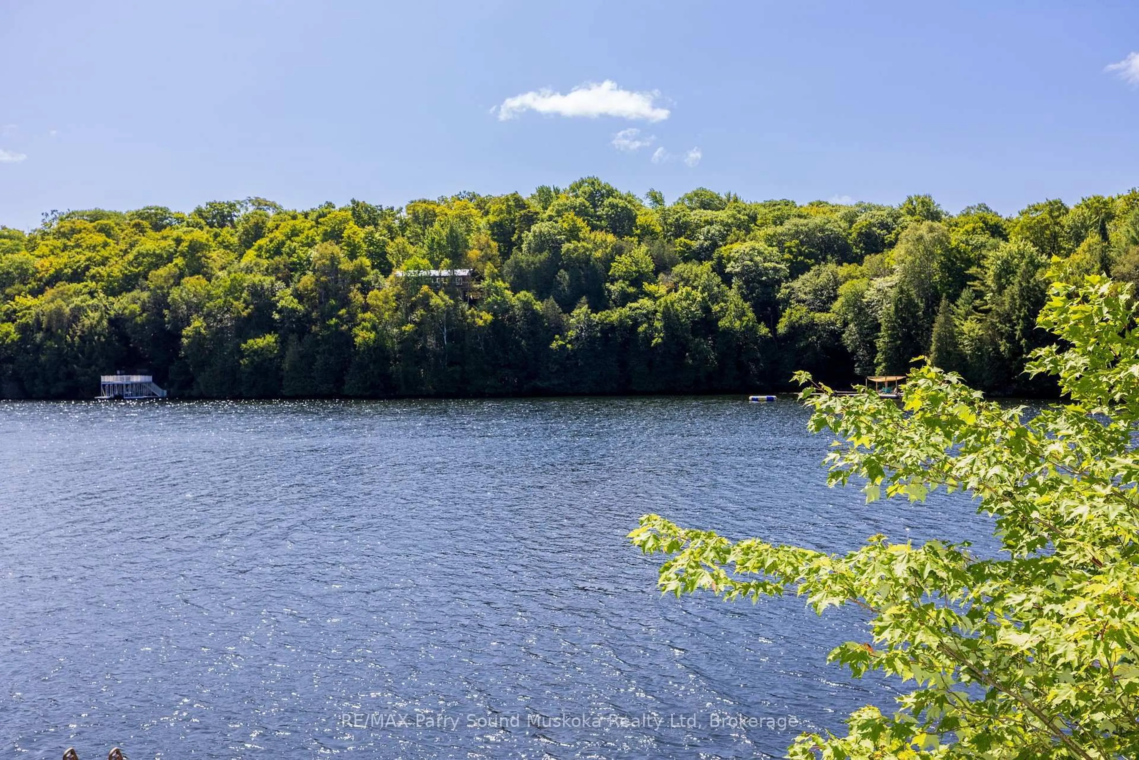 A pic from outside/outdoor area/front of a property/back of a property/a pic from drone, water/lake/river/ocean view for 4 Post Lane, Seguin Ontario P2A 2W8