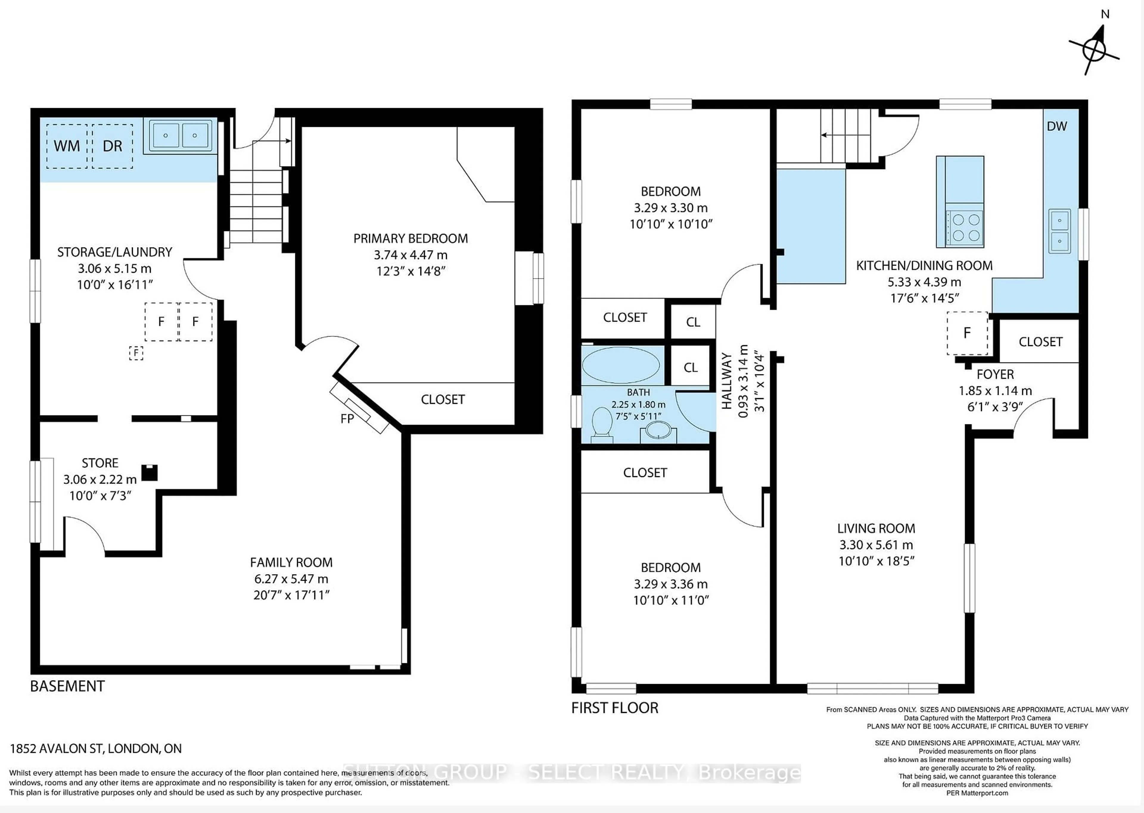 Floor plan for 1852 Avalon St, London East Ontario N5W 3G8
