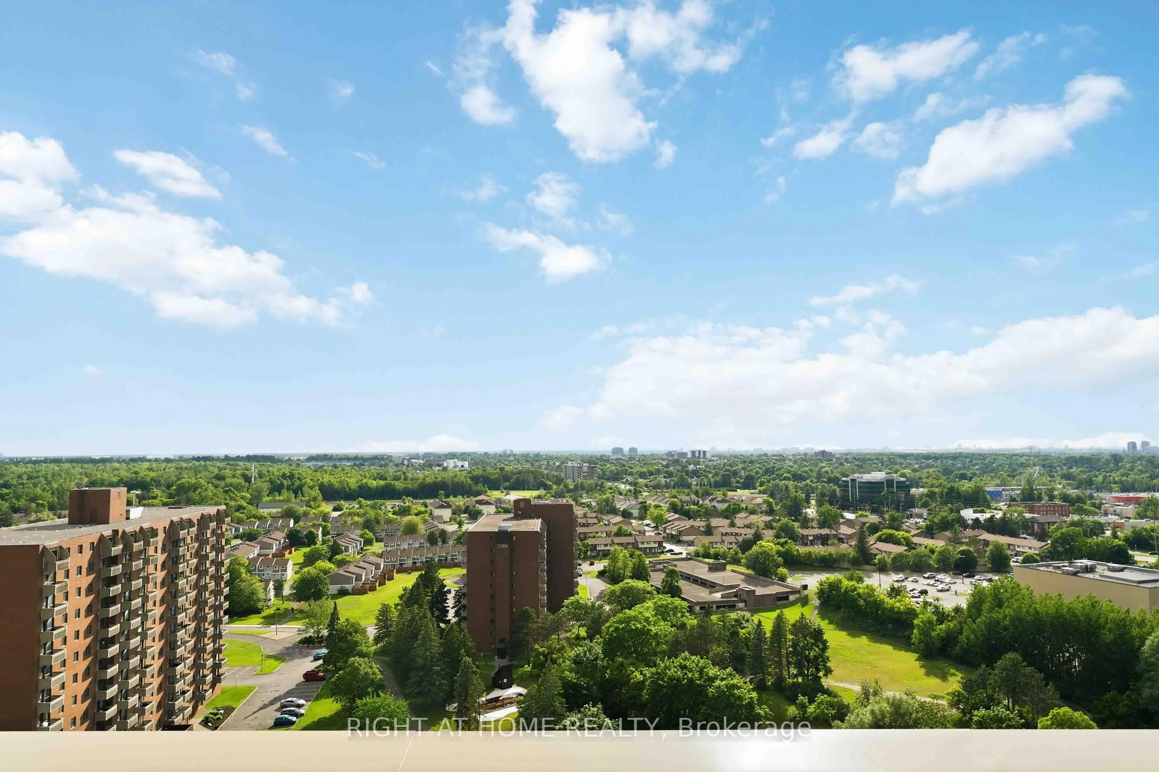 A pic from outside/outdoor area/front of a property/back of a property/a pic from drone, city buildings view from balcony for 2759 Carousel Cres #911, Ottawa Ontario K1T 2N5