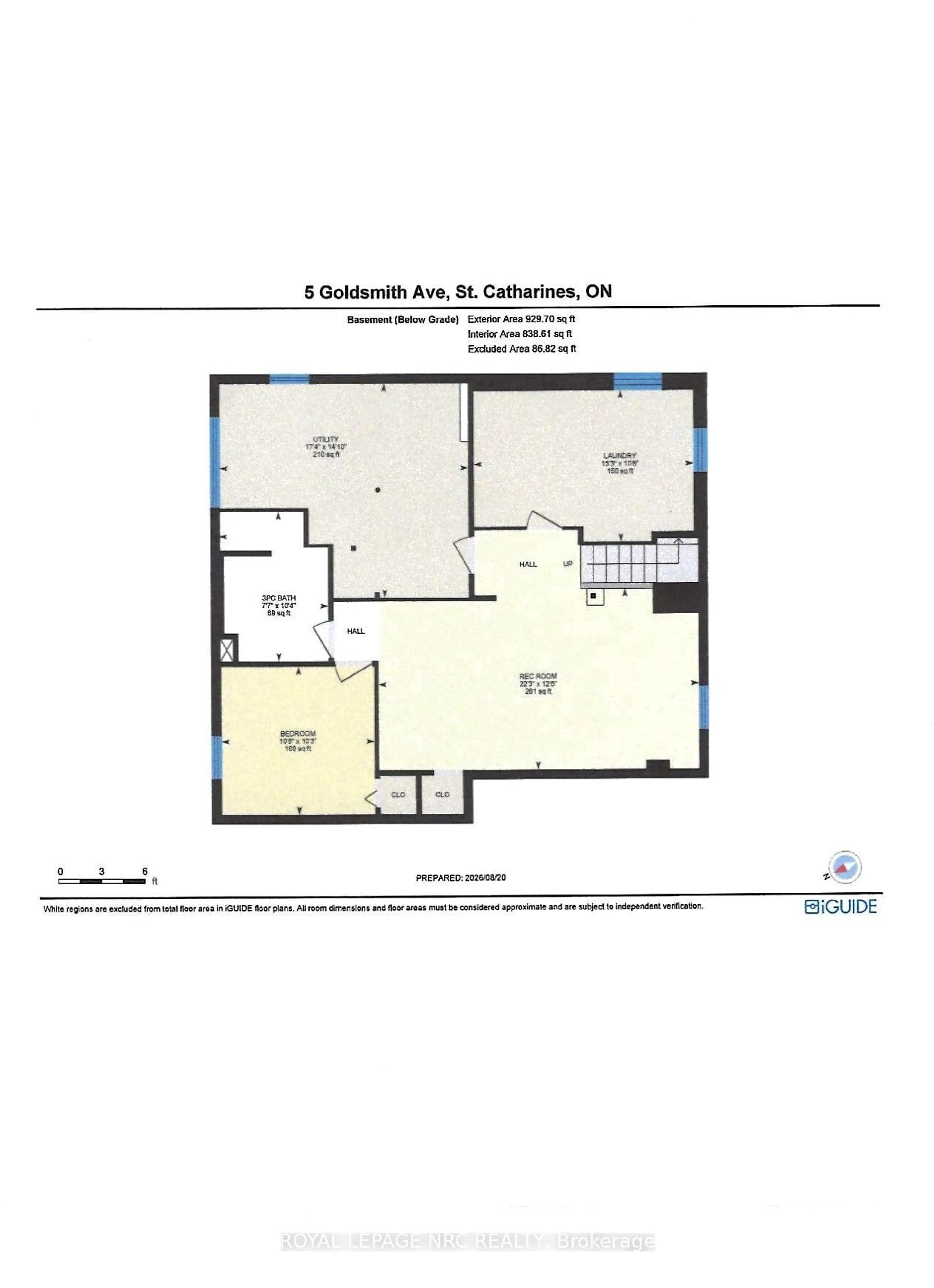 Floor plan for 5 Goldsmith Ave, St. Catharines Ontario L2M 2V7