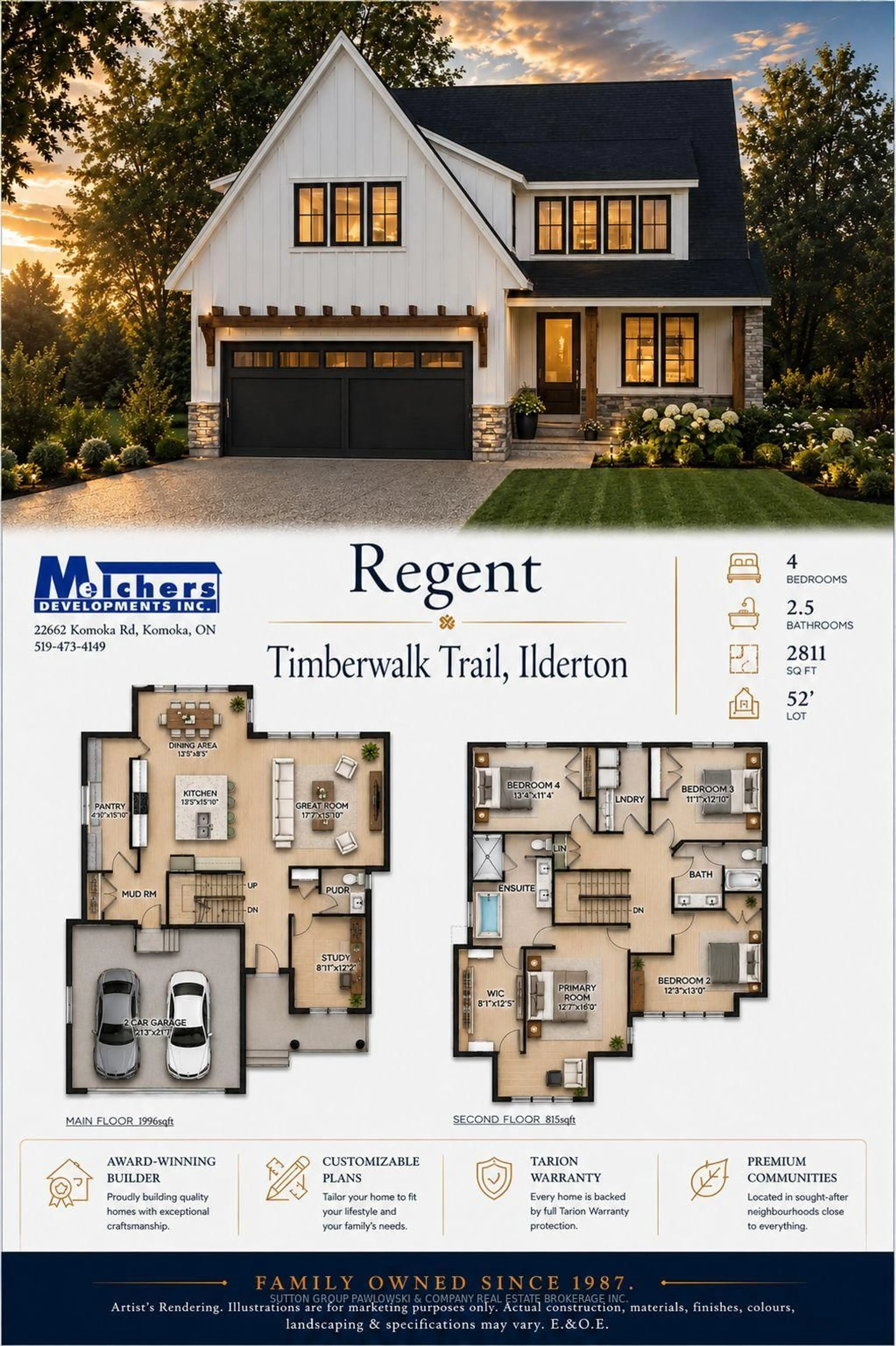 Floor plan for 123 TIMBERWALK Tr #LOT # 41, Middlesex Centre Ontario N0M 2A0