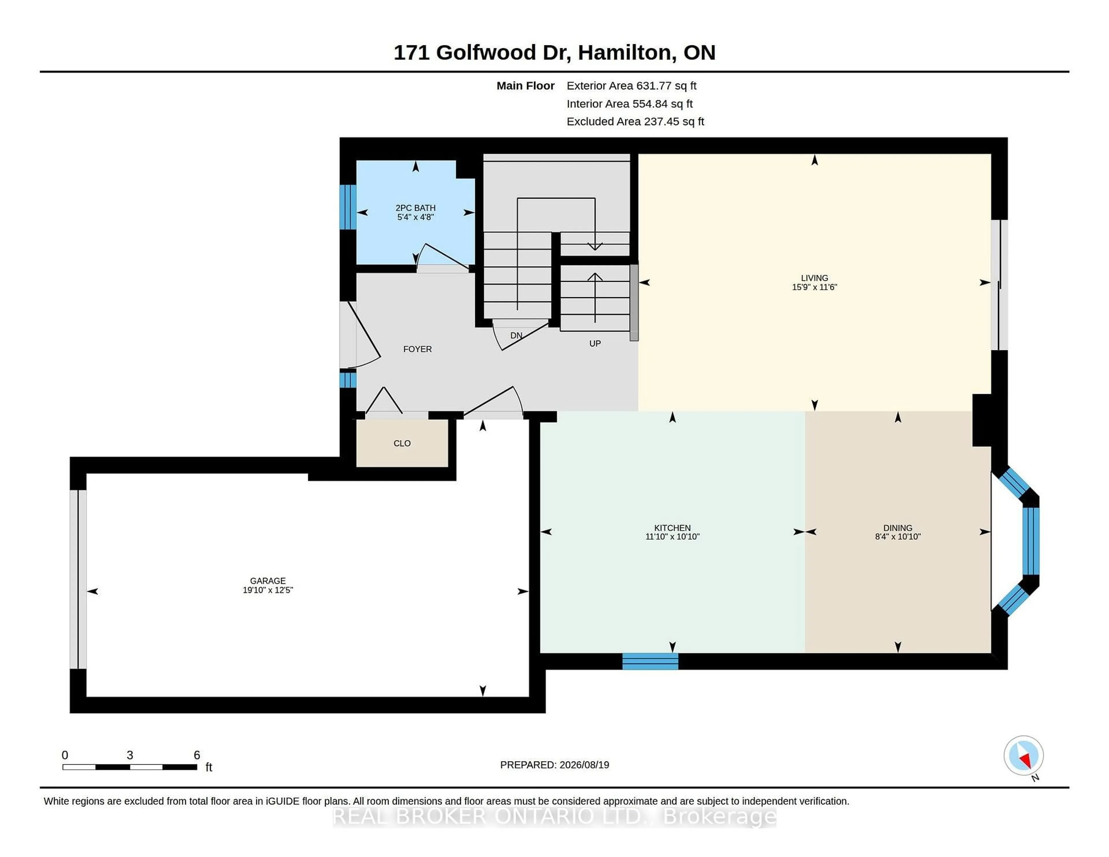 Floor plan for 171 Golfwood Dr, Hamilton Ontario L9C 6W2
