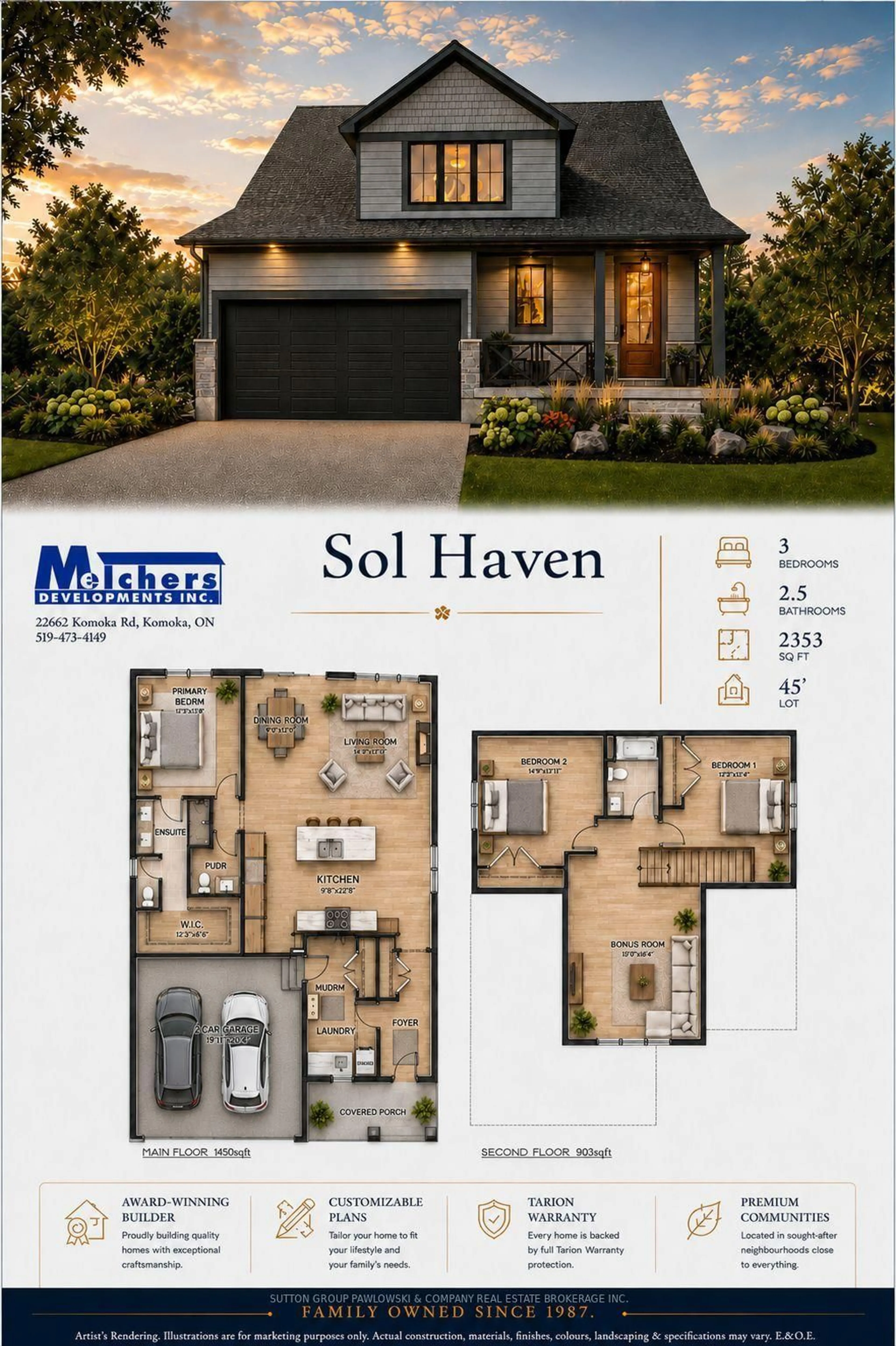 Floor plan for 190 TIMBERWALK Tr #LOT #16, Middlesex Centre Ontario N0M 2A0