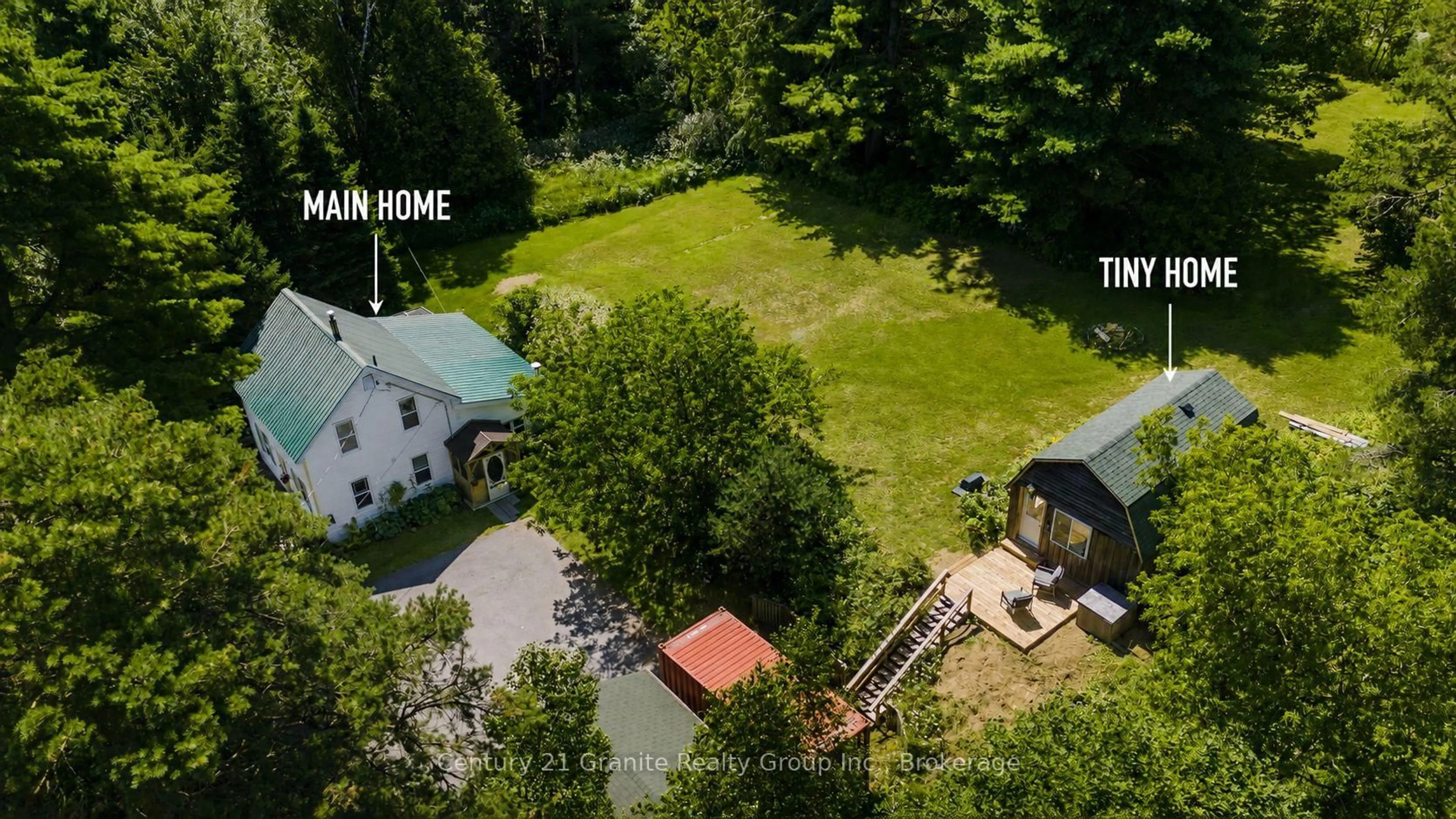 A pic from outside/outdoor area/front of a property/back of a property/a pic from drone, unknown for 197 Bobcaygeon Rd, Minden Hills Ontario K0M 2K0