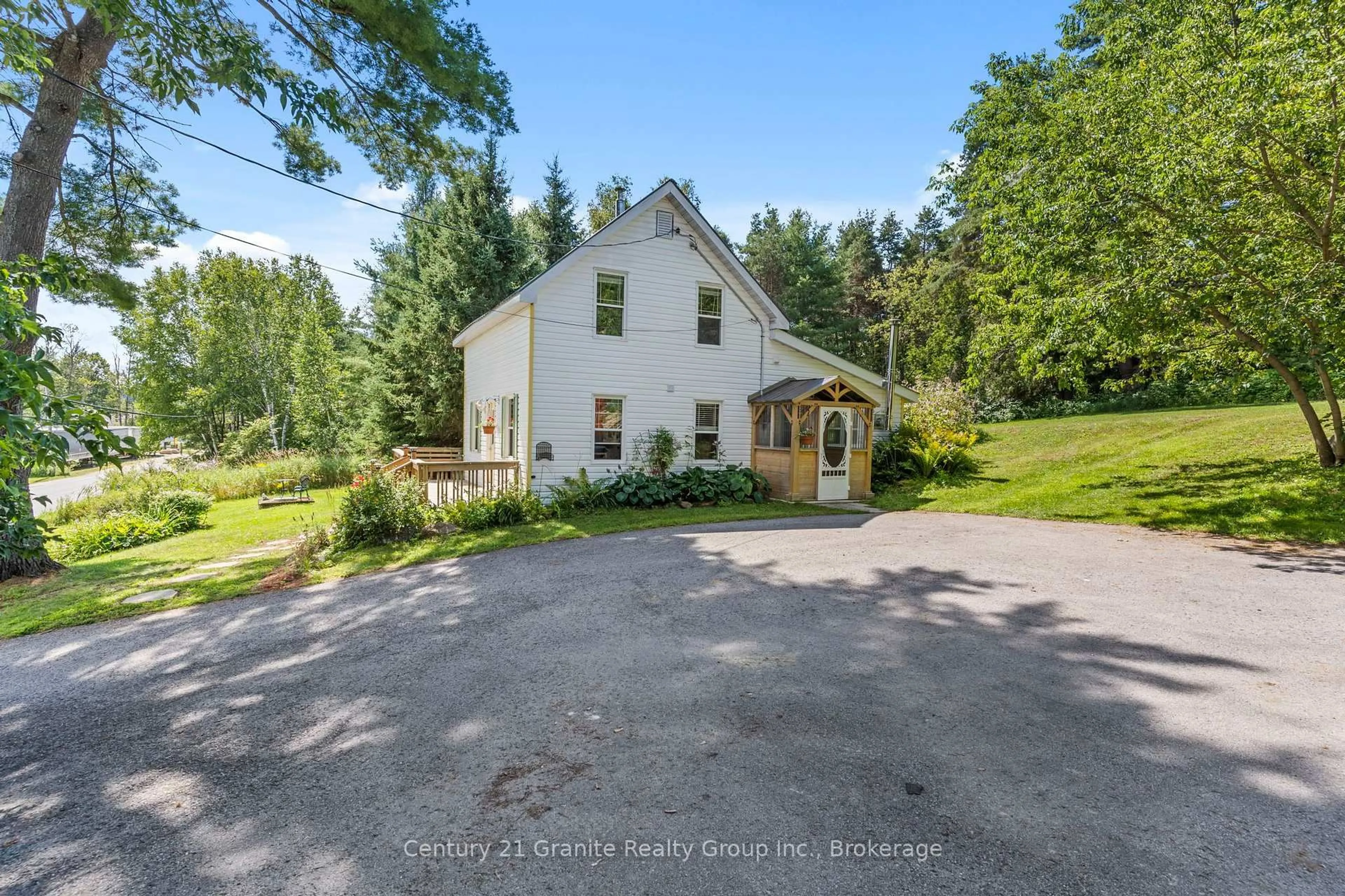 A pic from outside/outdoor area/front of a property/back of a property/a pic from drone, street for 197 Bobcaygeon Rd, Minden Hills Ontario K0M 2K0
