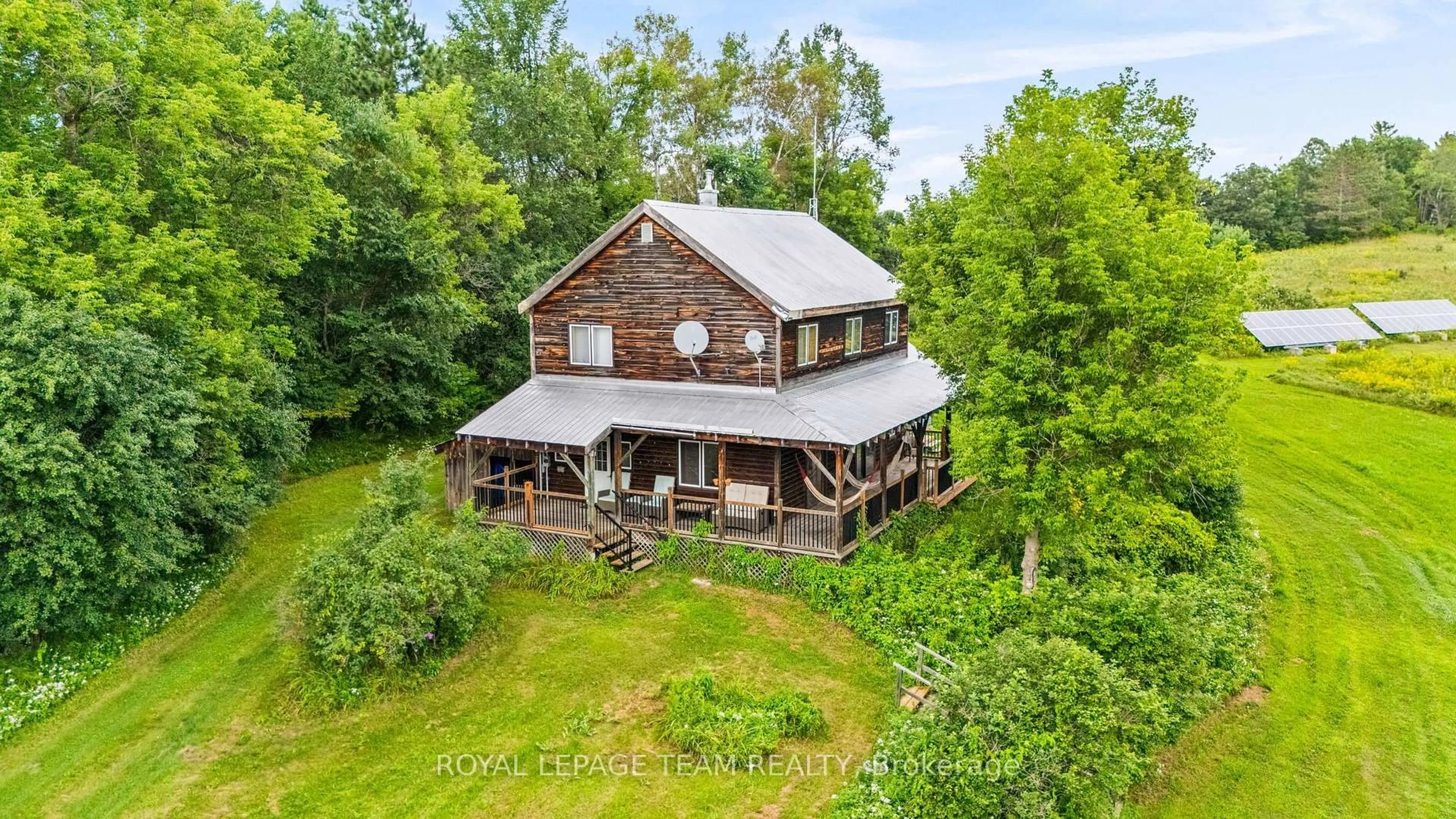 A pic from outside/outdoor area/front of a property/back of a property/a pic from drone, building for 1776 Old Brooke Rd, Maberly Ontario K0H 2B0