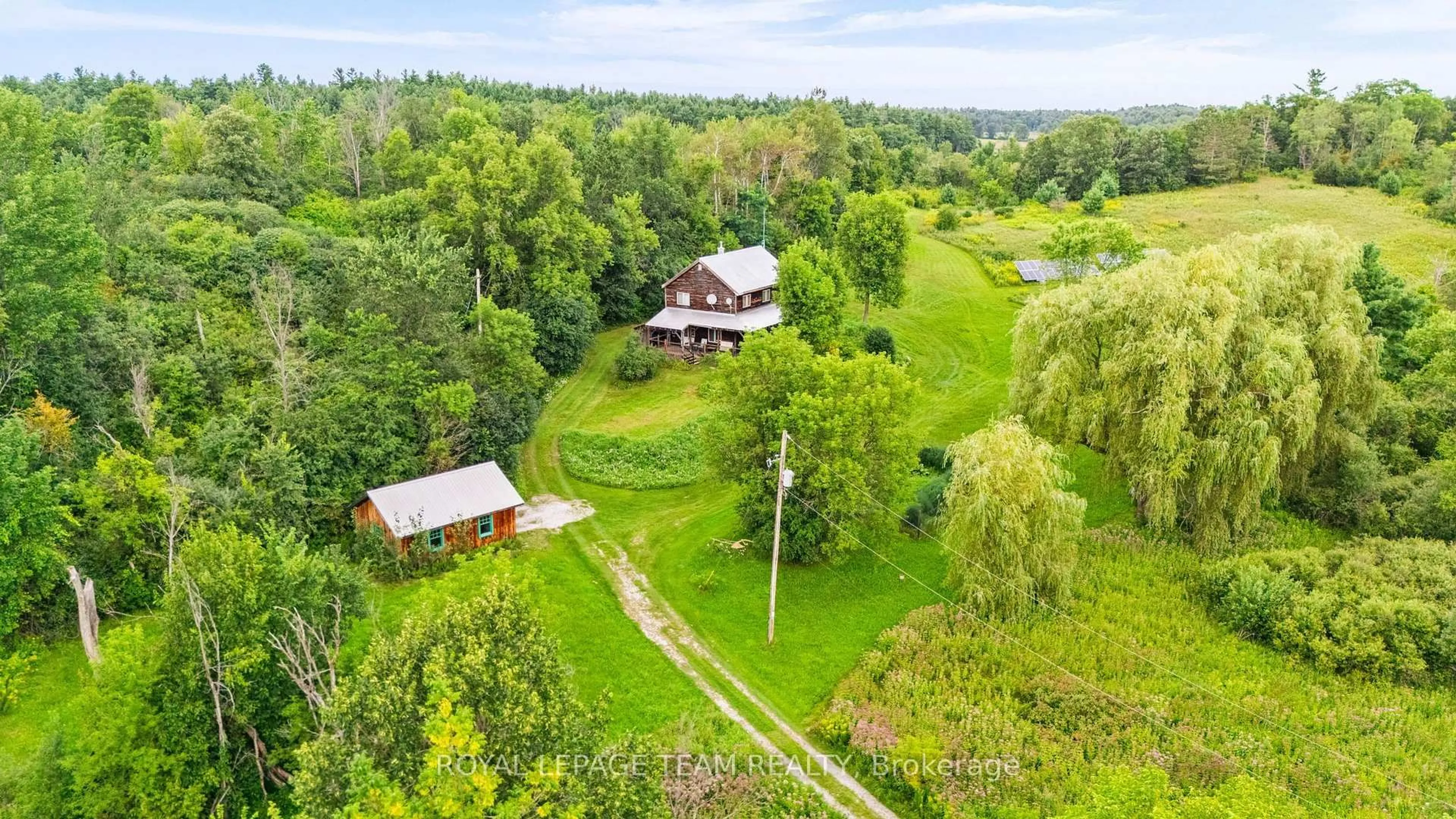 A pic from outside/outdoor area/front of a property/back of a property/a pic from drone, unknown for 1776 Old Brooke Rd, Maberly Ontario K0H 2B0