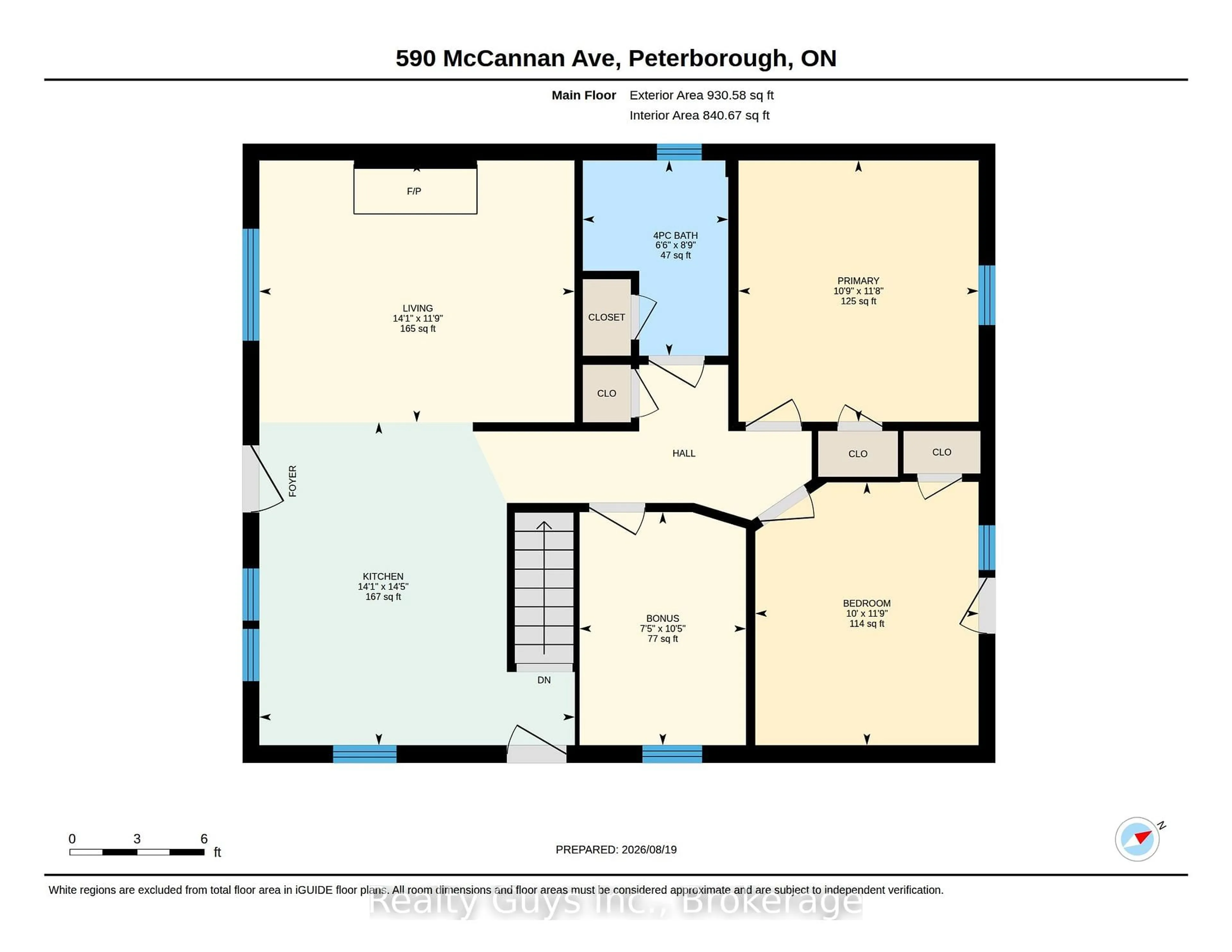 Floor plan for 590 Mccannan Ave, Peterborough Ontario K9J 4J6