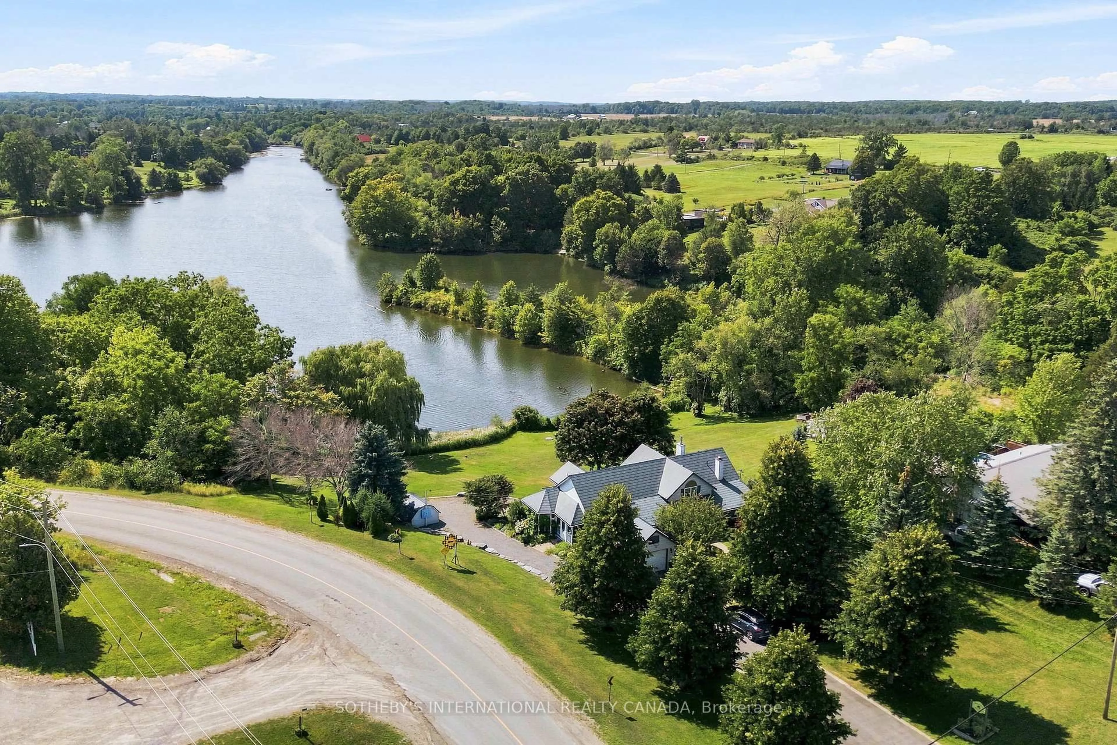 A pic from outside/outdoor area/front of a property/back of a property/a pic from drone, water/lake/river/ocean view for 1746 Old Milford Rd, Prince Edward County Ontario K0K 2P0