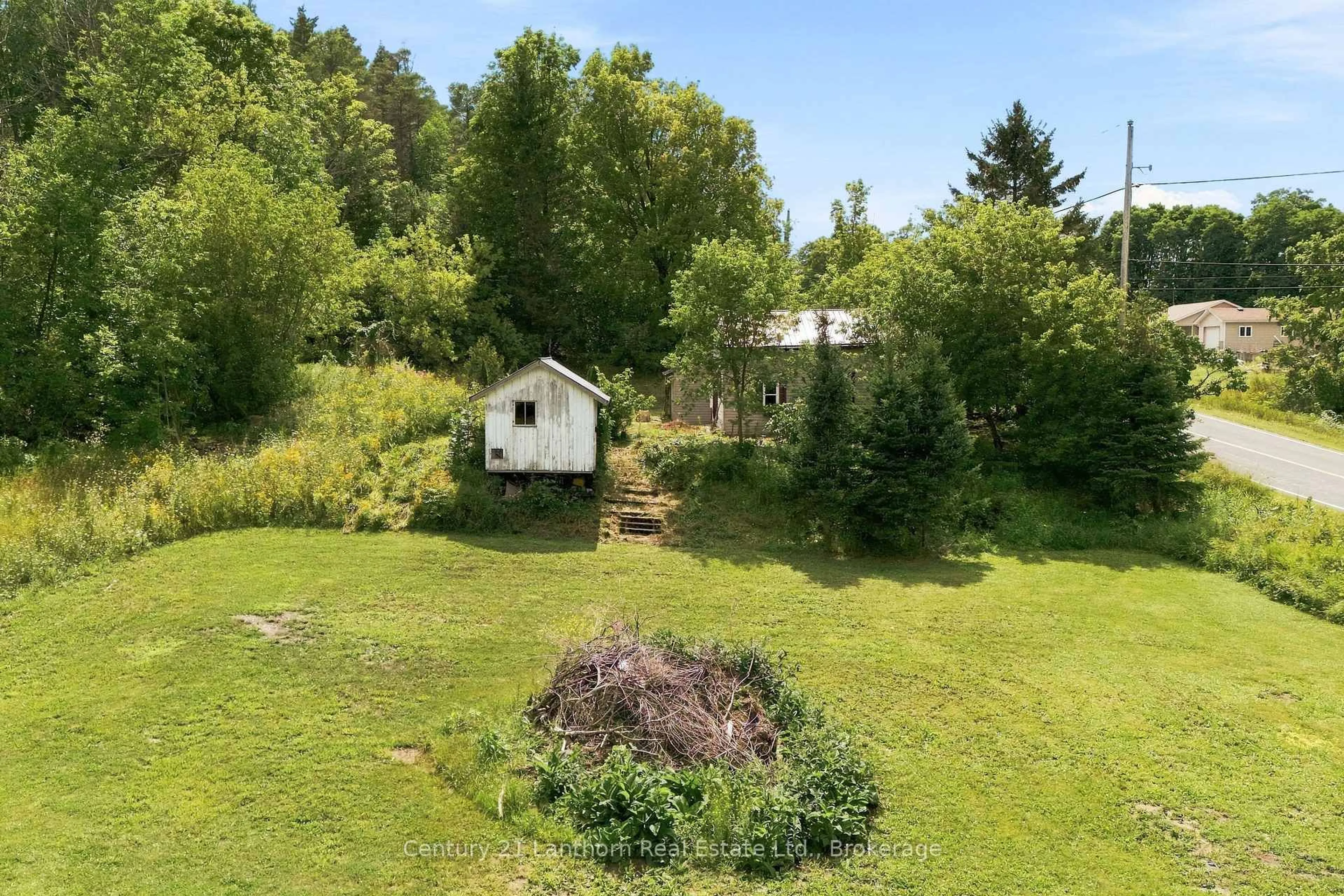 A pic from outside/outdoor area/front of a property/back of a property/a pic from drone, forest/trees view for 1881 Stockdale Rd, Hastings Ontario K0K 2C0