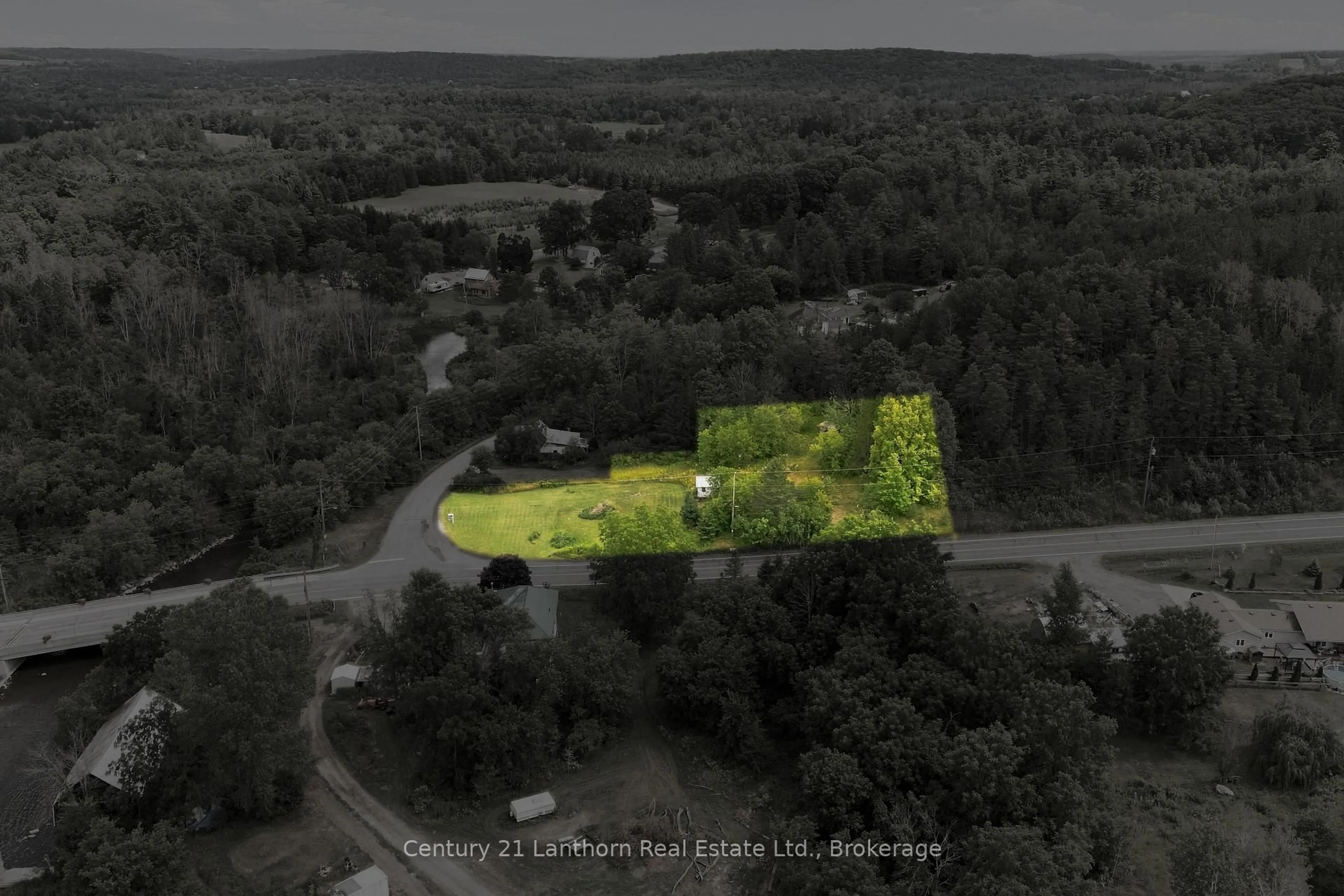 A pic from outside/outdoor area/front of a property/back of a property/a pic from drone, forest/trees view for 1881 Stockdale Rd, Hastings Ontario K0K 2C0