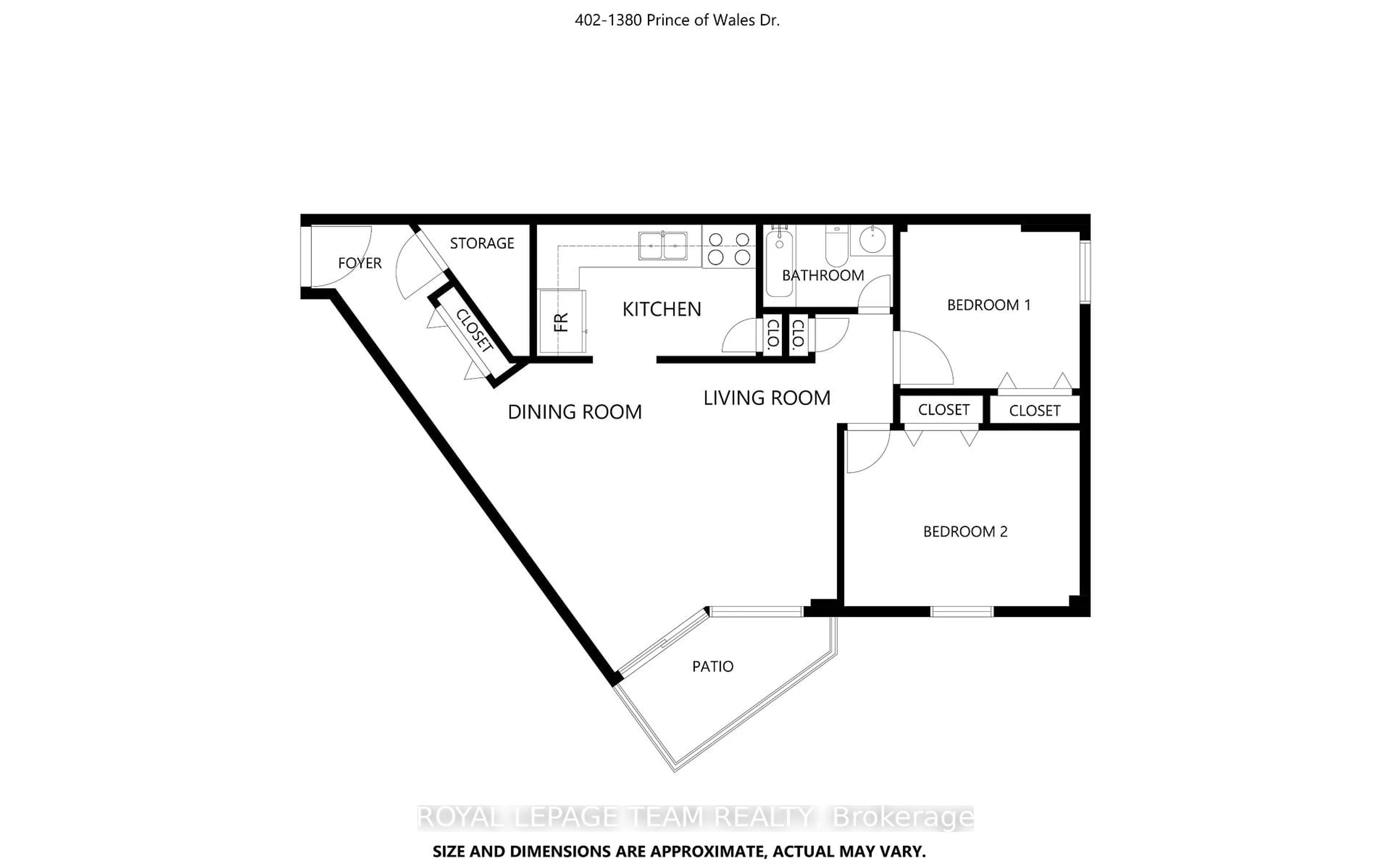 Floor plan for 1380 Prince Of Wales Dr #402, Ottawa Ontario K2C 3N5