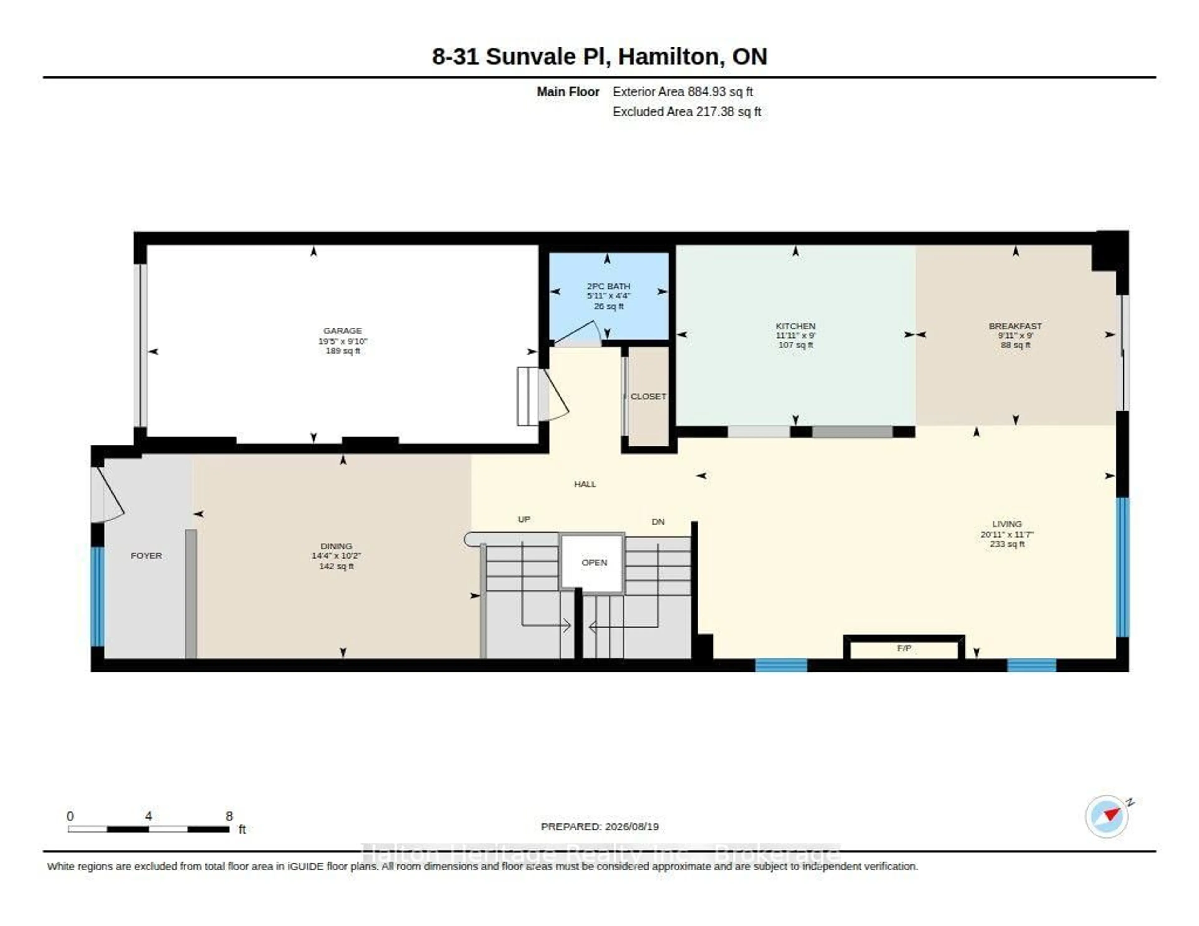Floor plan for 31 Sunvale Pl #8, Hamilton Ontario L8E 4Z6
