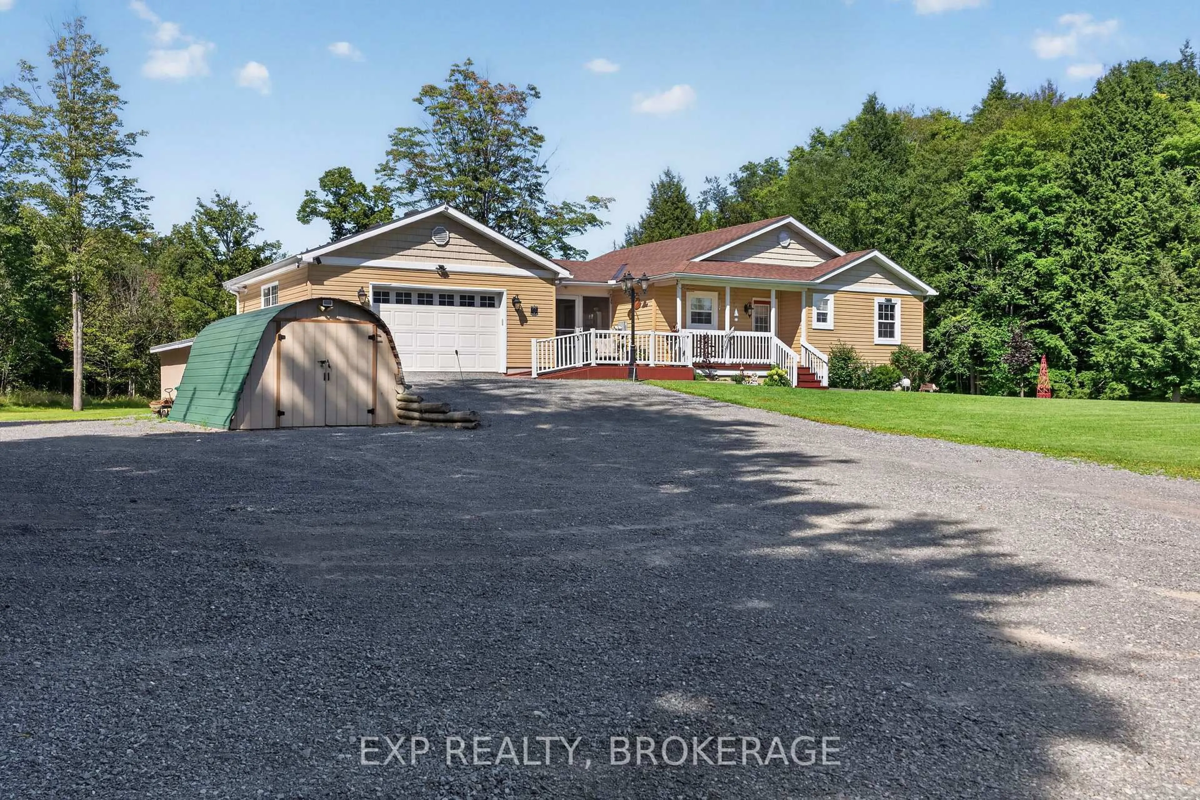 A pic from outside/outdoor area/front of a property/back of a property/a pic from drone, street for 3288 LONG LAKE Rd, Mountain Grove Ontario K0H 2E0