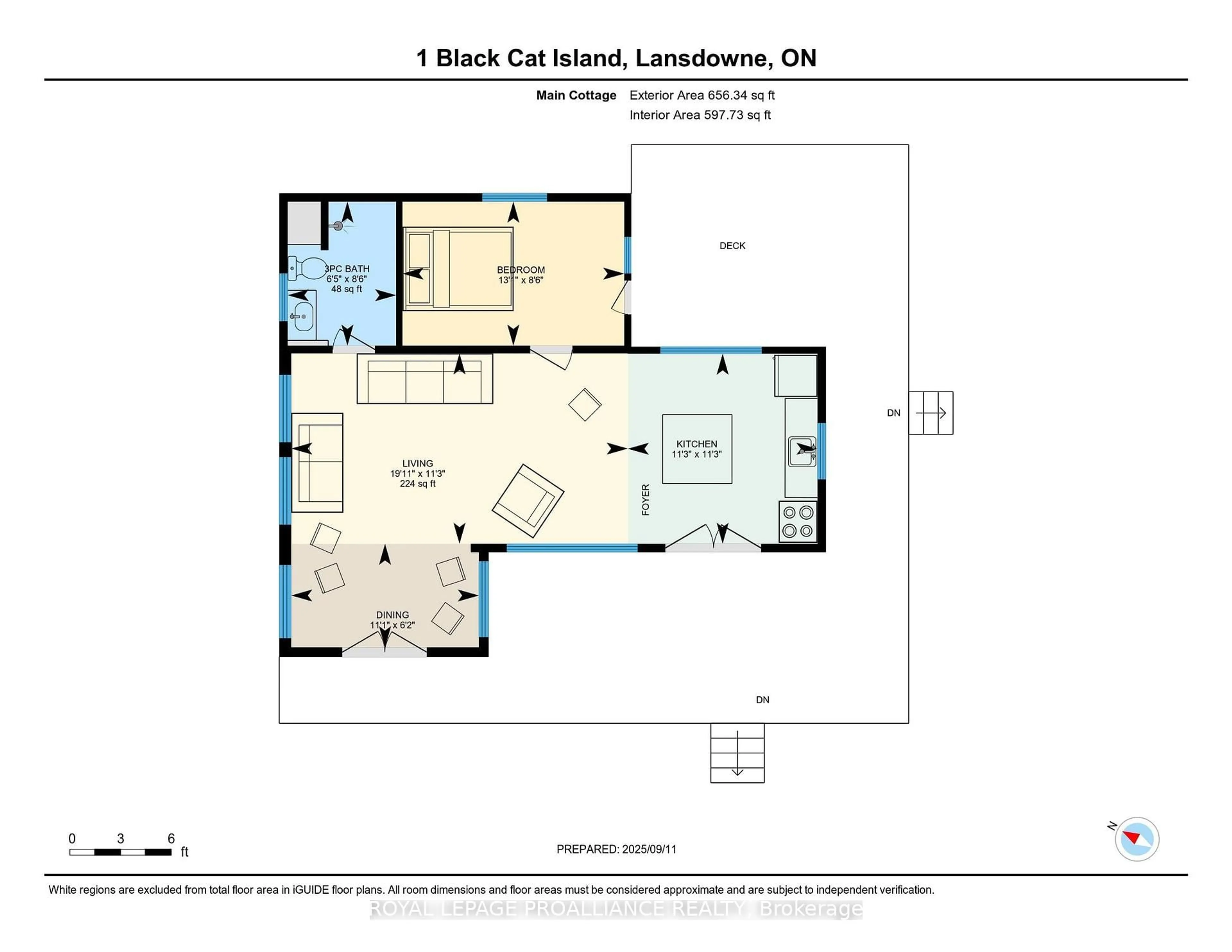 Floor plan for 1 Black Cat Island, Leeds and the Thousand Islands Ontario K0E 1L0