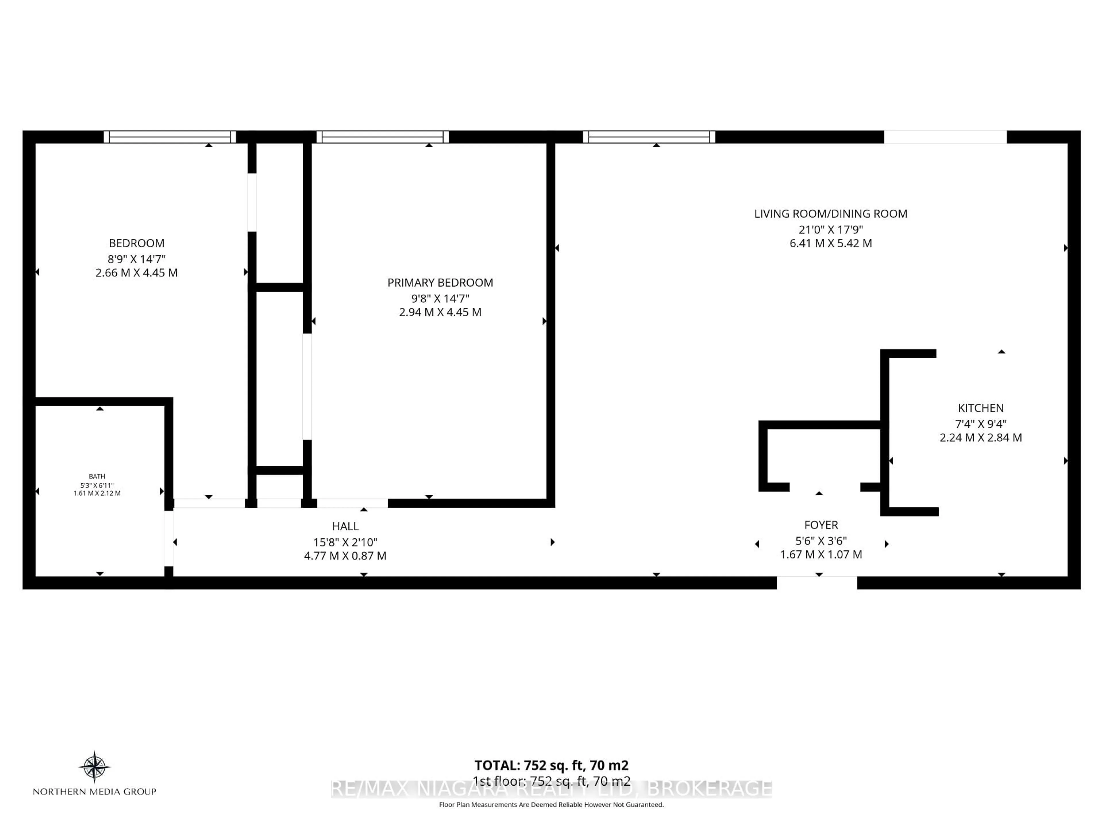 Floor plan for 452 Carlton St #25, St. Catharines Ontario L2M 4X1