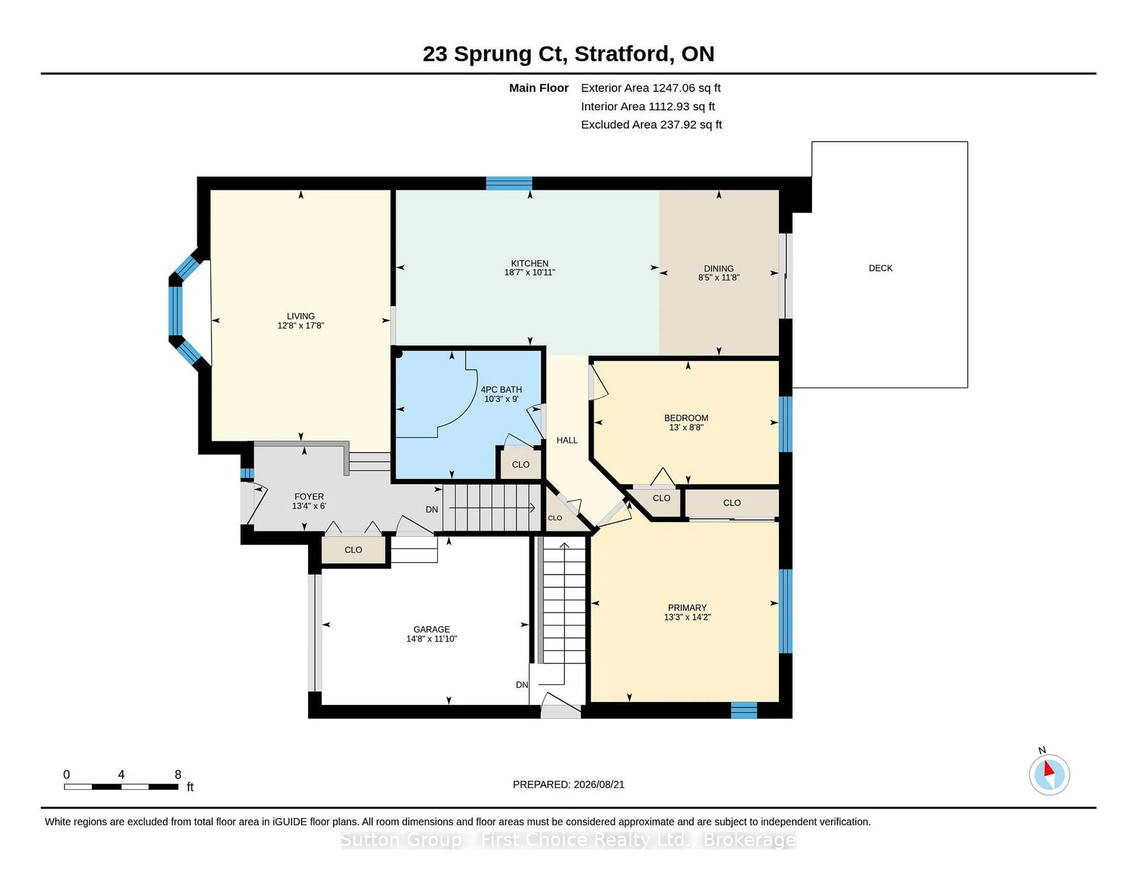 Floor plan for 23 Sprung Crt, Stratford Ontario N4Z 1G7