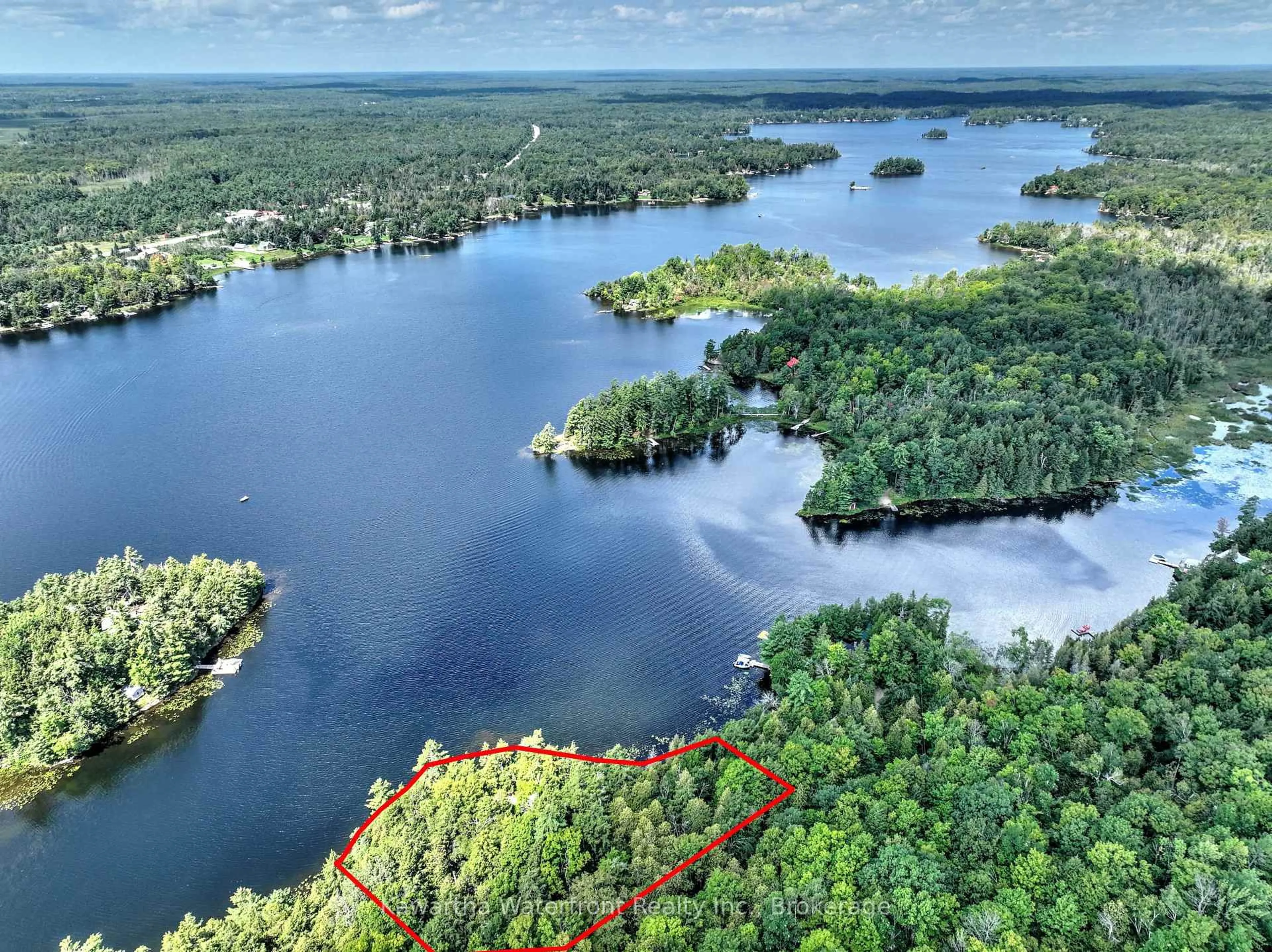 A pic from outside/outdoor area/front of a property/back of a property/a pic from drone, water/lake/river/ocean view for 31 Buck Lane, Kawartha Lakes Ontario K0M 1K0