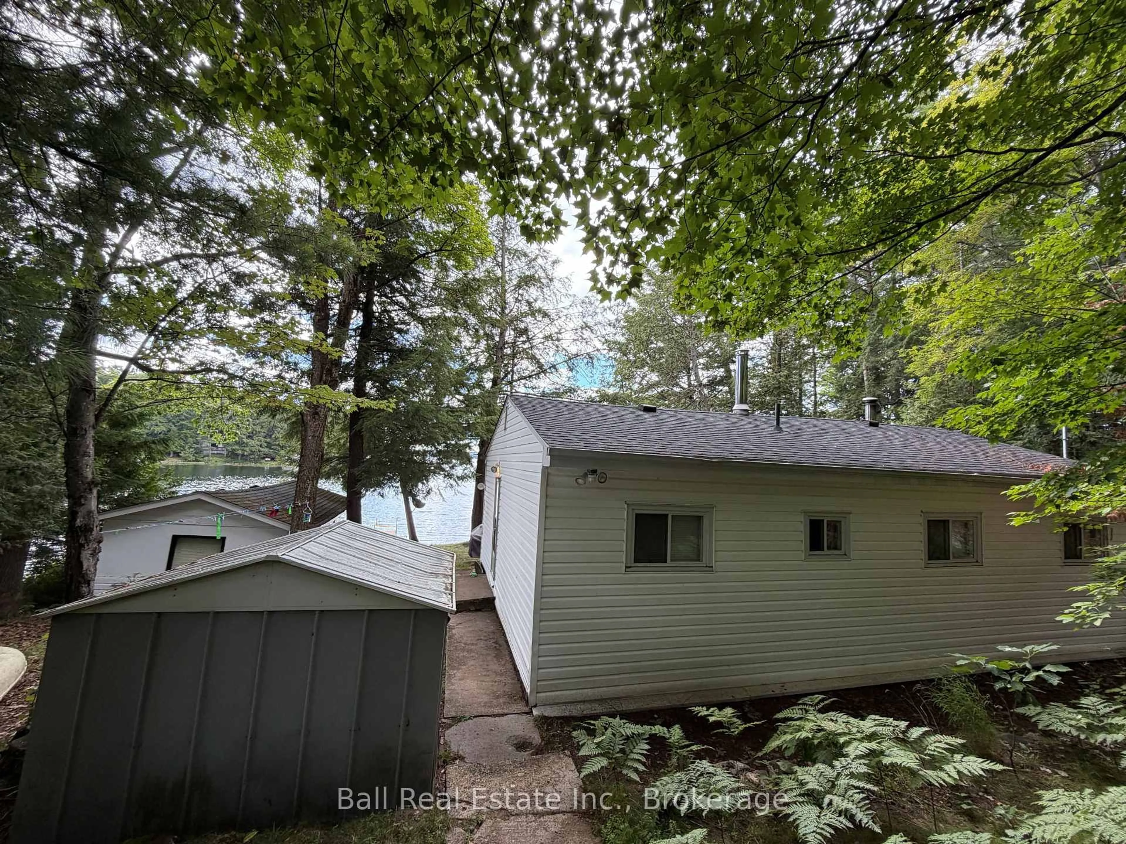 A pic from outside/outdoor area/front of a property/back of a property/a pic from drone, water/lake/river/ocean view for 164 Trotter-Oitment Rd, North Kawartha Ontario K0L 1A0
