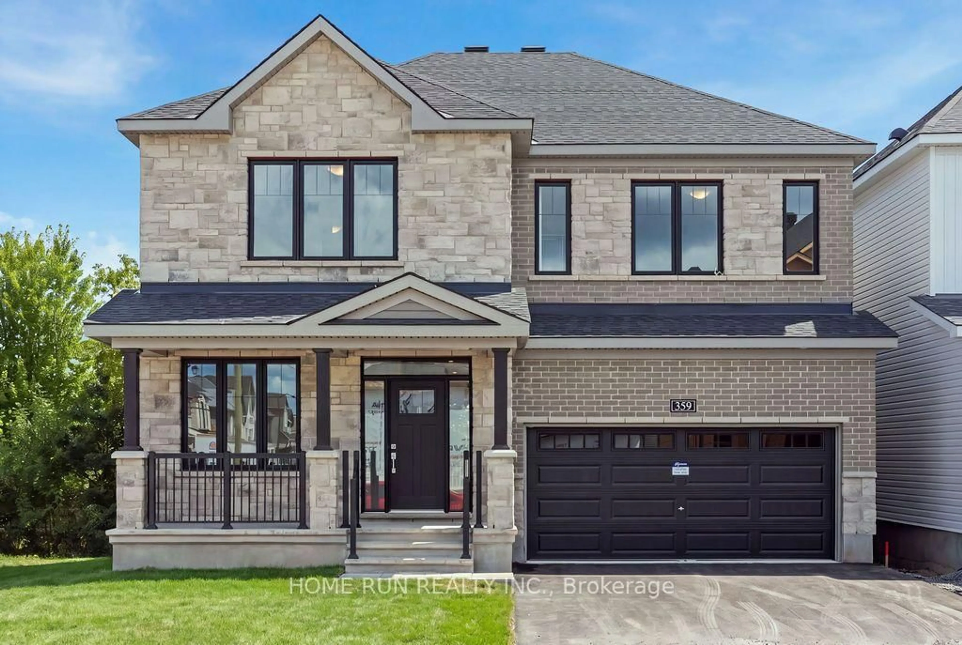Home with brick exterior material, street for 359 Vibert Douglas Dr, Kanata Ontario K2W 0M4